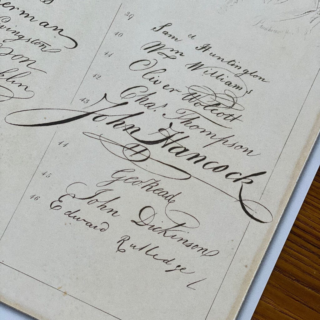 John Hancock - "The Signers of the Declaration of the Independence and their signatures" from the History List Store