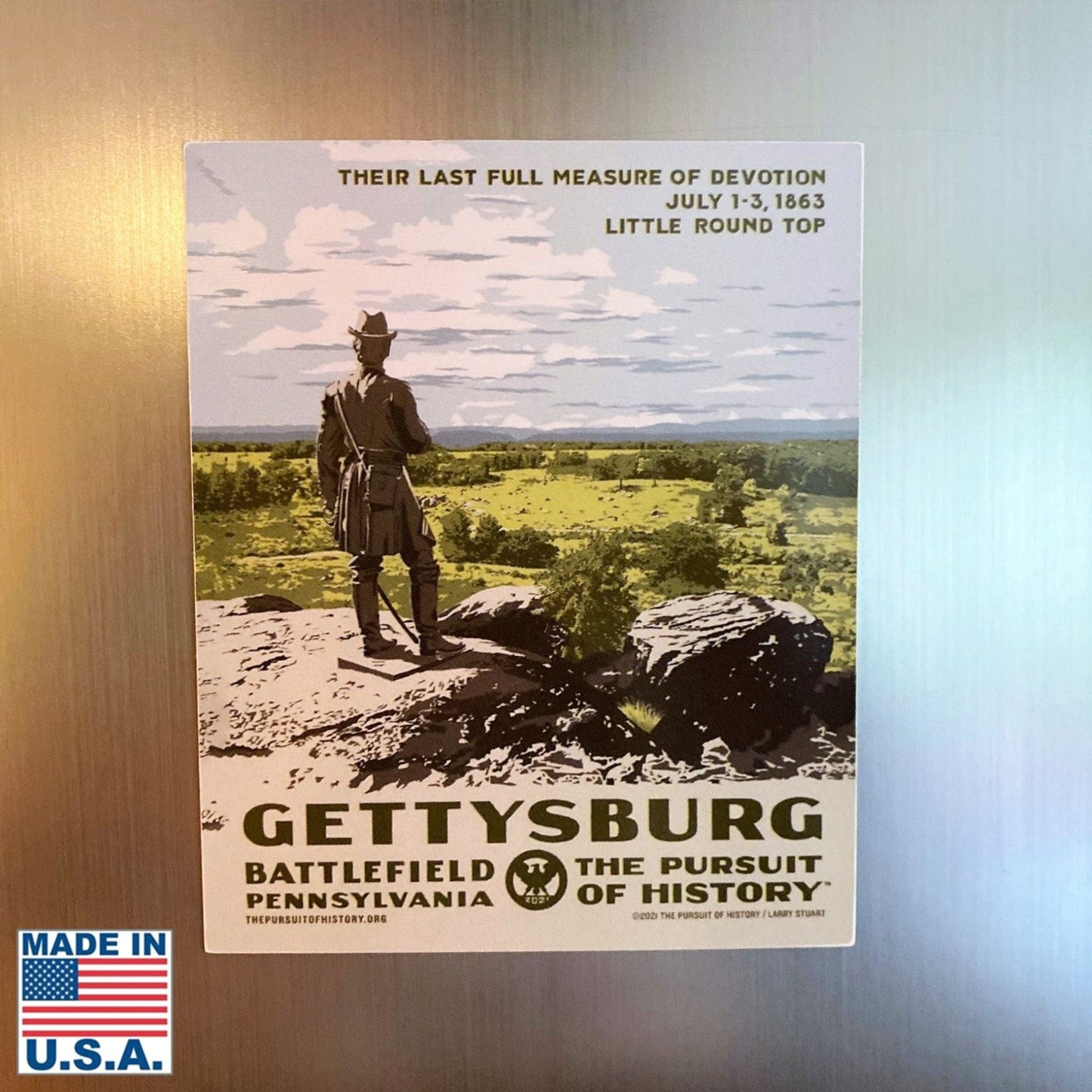 Gettysburg Battlefield Magnet from the history list store