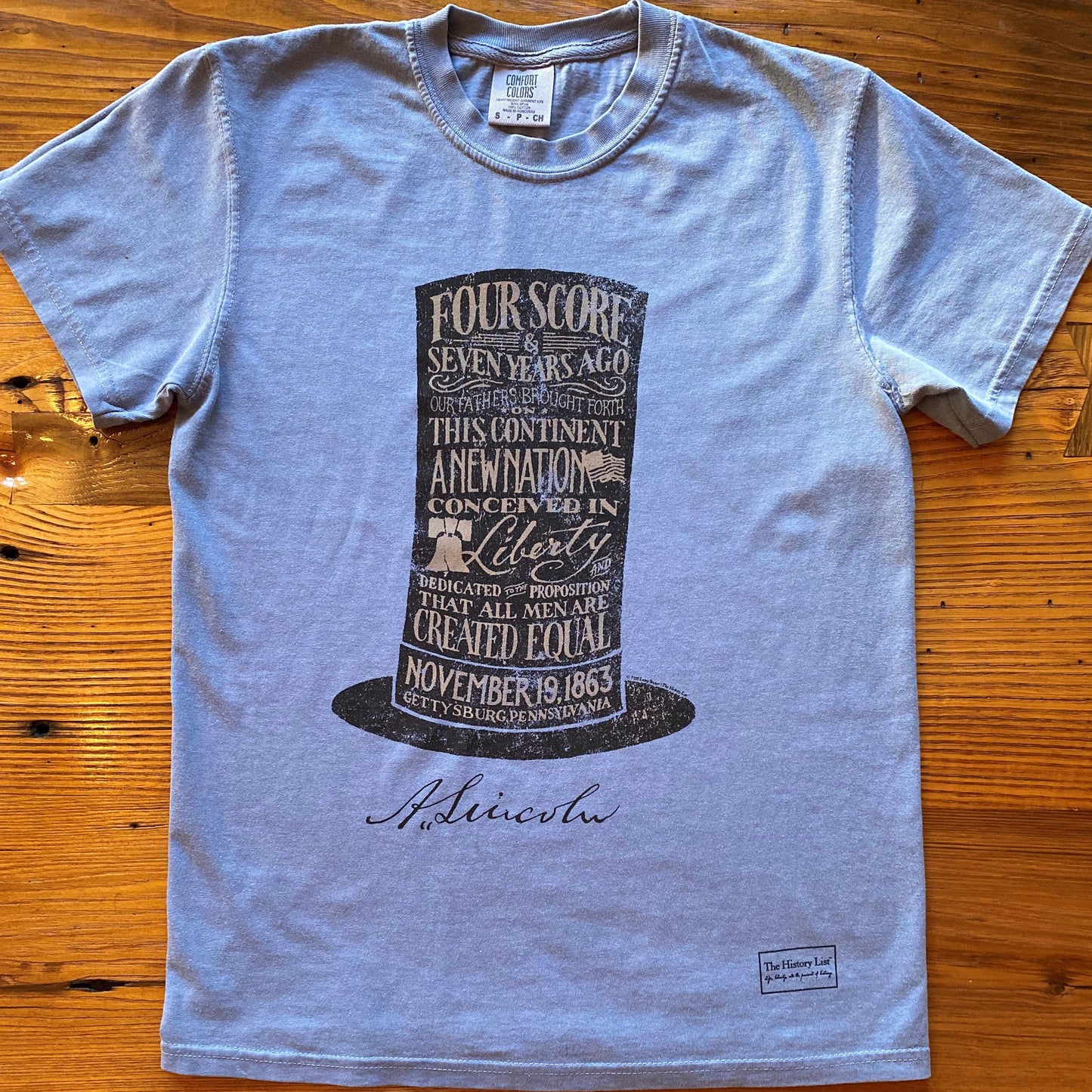 Lincoln's Gettysburg Address and Stovepipe Hat Shirt from the History List Store