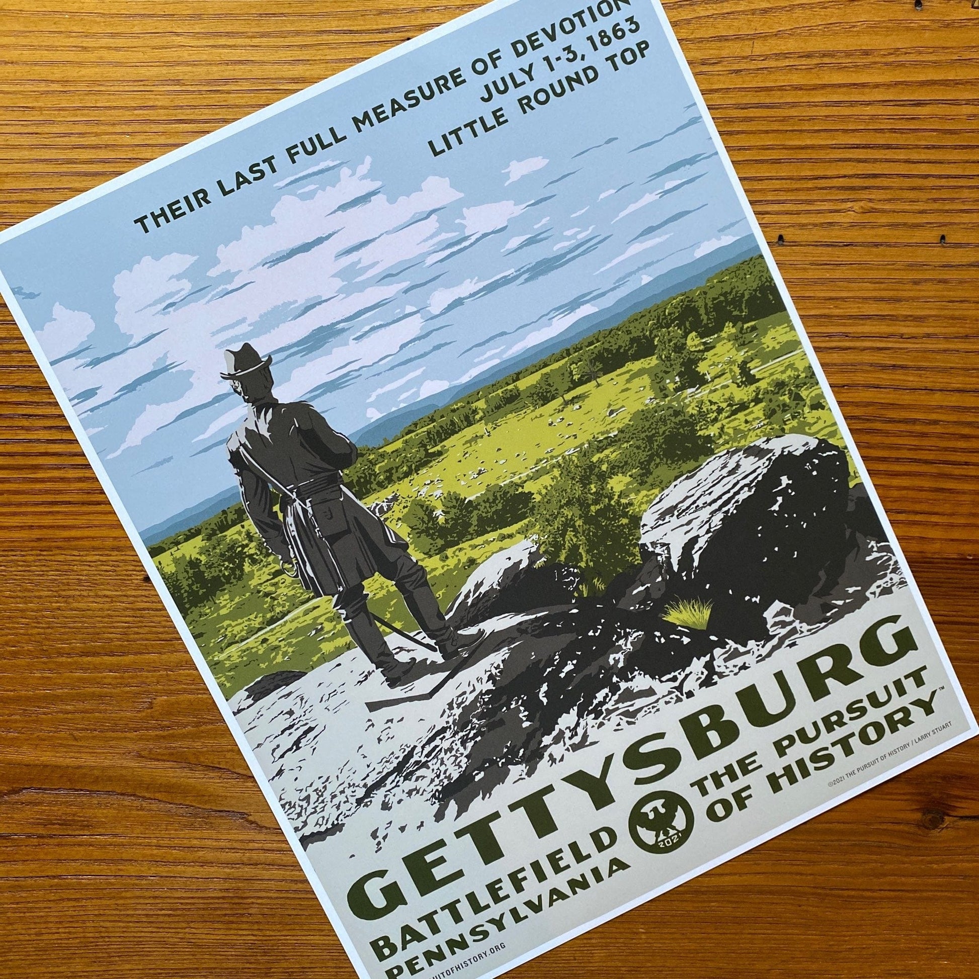 Gettysburg Battlefield as a Small poster by Larry Stuart from the history list store