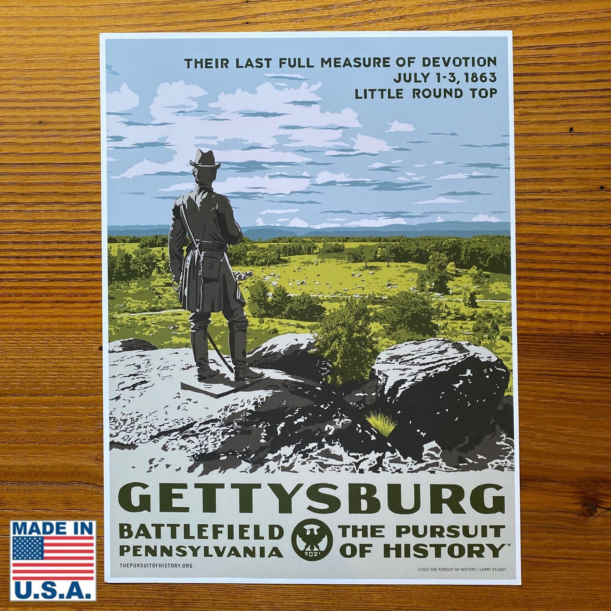 Gettysburg Battlefield as a Small poster from the history list store