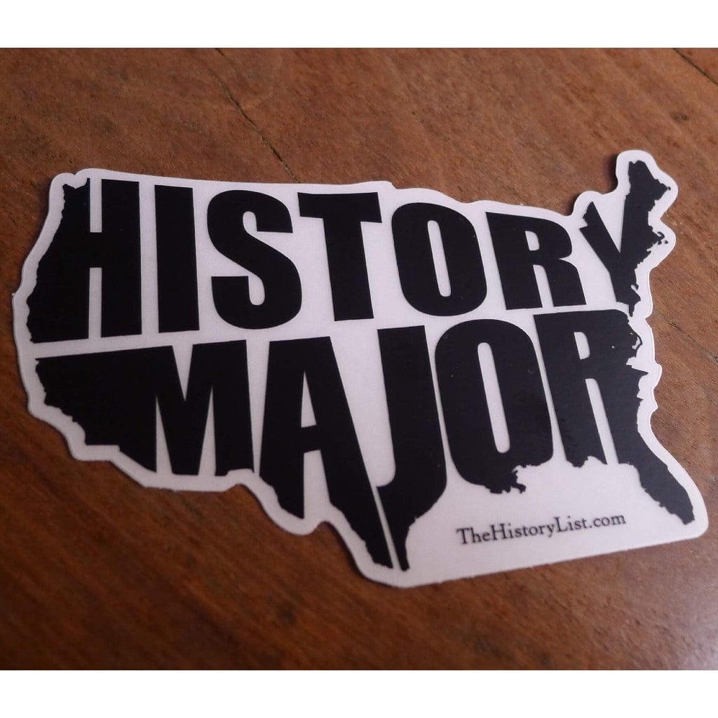 "History Major" sticker from The History List Store