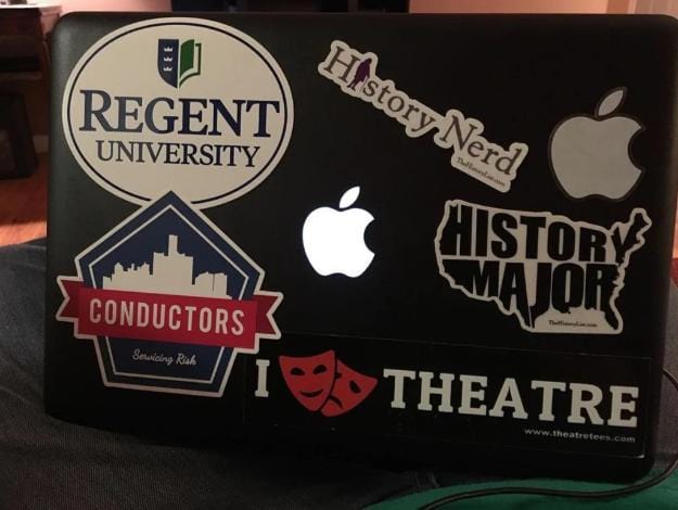 Multiple laptop stickers - "History Major" sticker from The History List Store