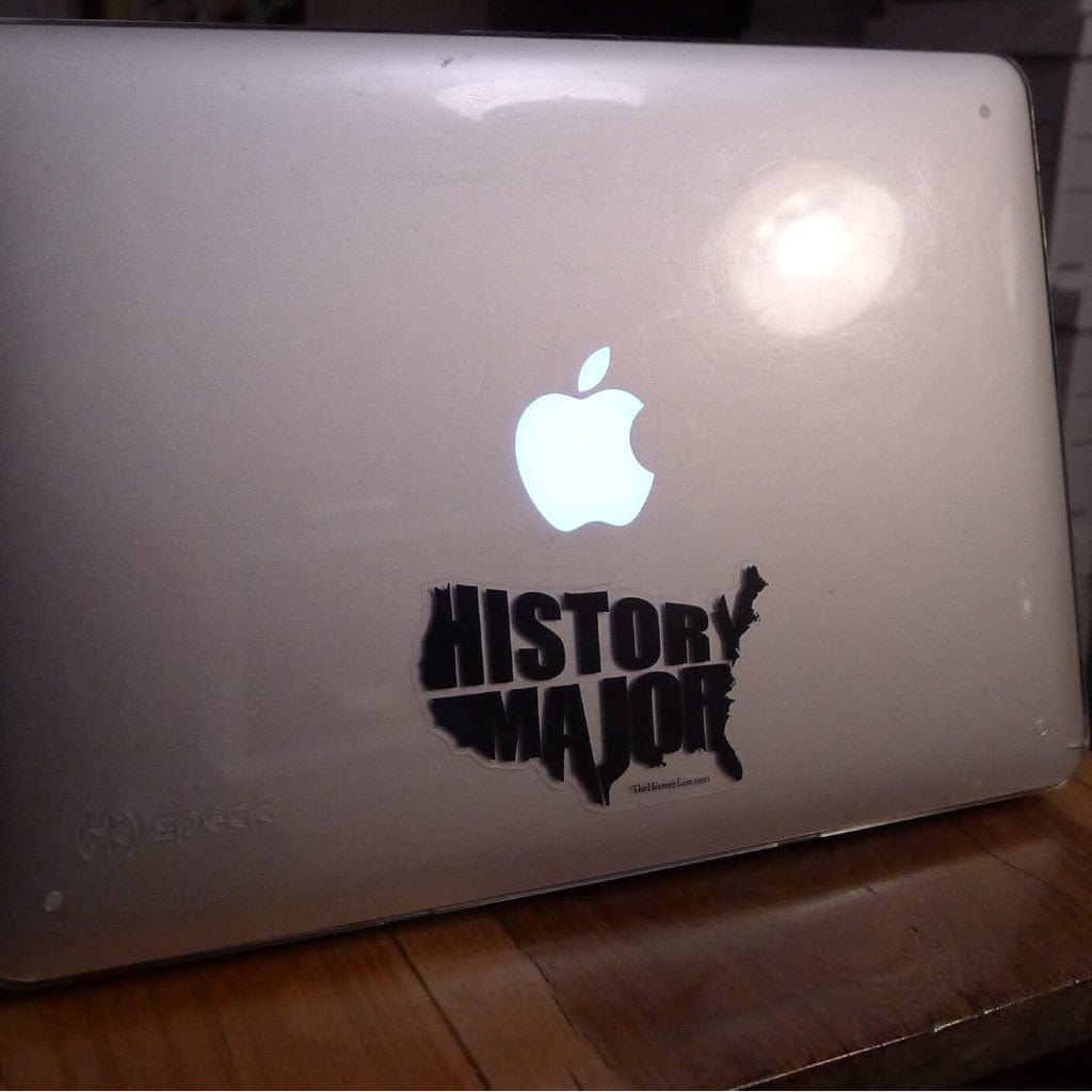 Laptop sticker - "History Major" sticker from The History List Store