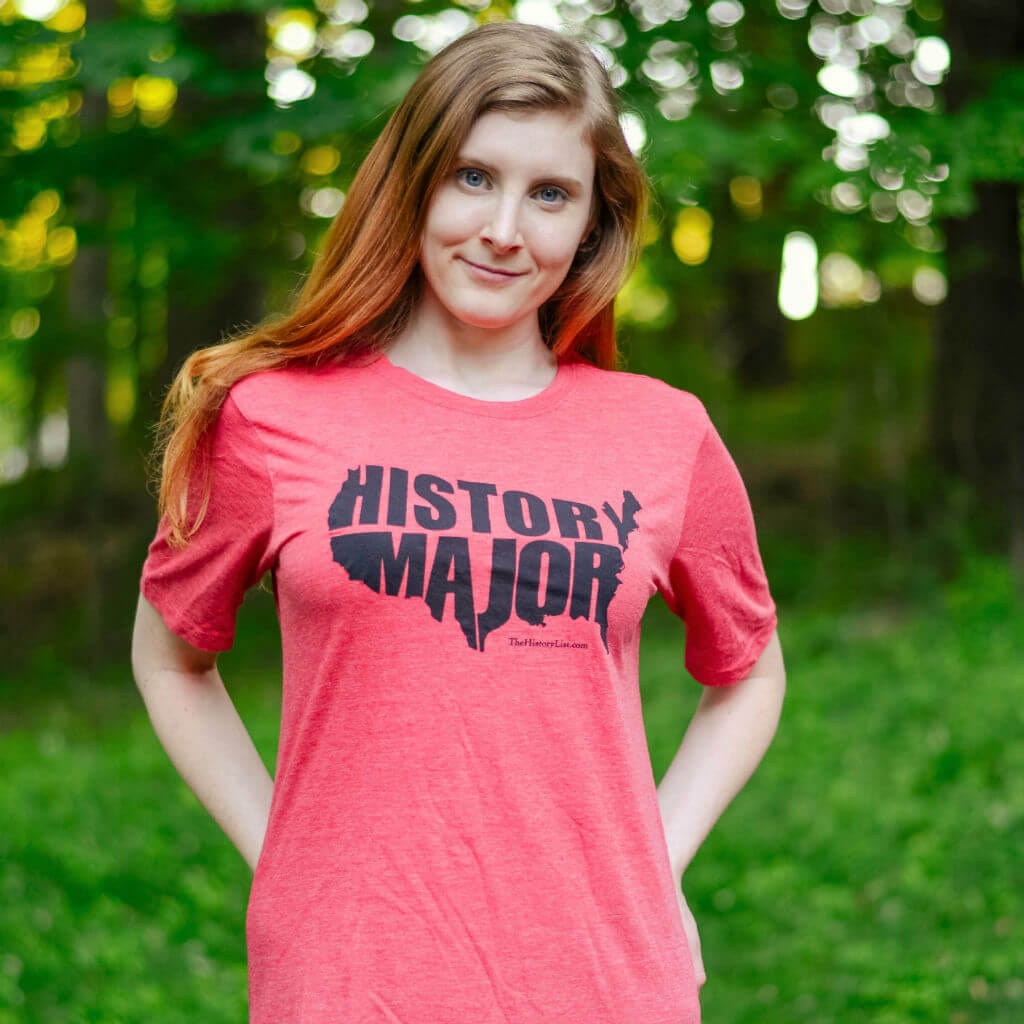 U.S. "History Major" Shirt - Light red heather from The History List Store