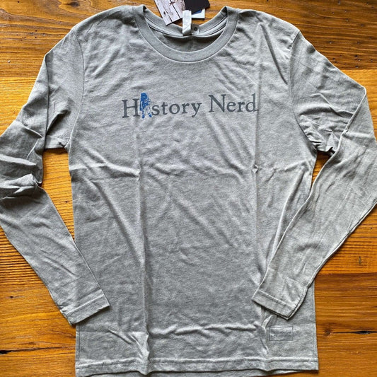 "History Nerd" Apollo 11 Moon Landing 50th Anniversary long-sleeved shirt - Heather grey from The History List Store