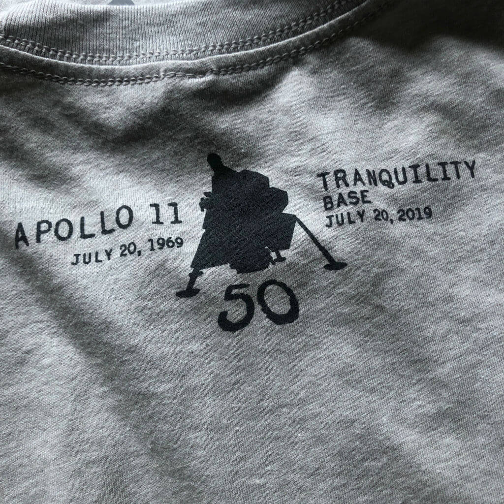 HISTORY NERD Apollo 11 Moon Landing 50th Anniversary shirt Silver The History List