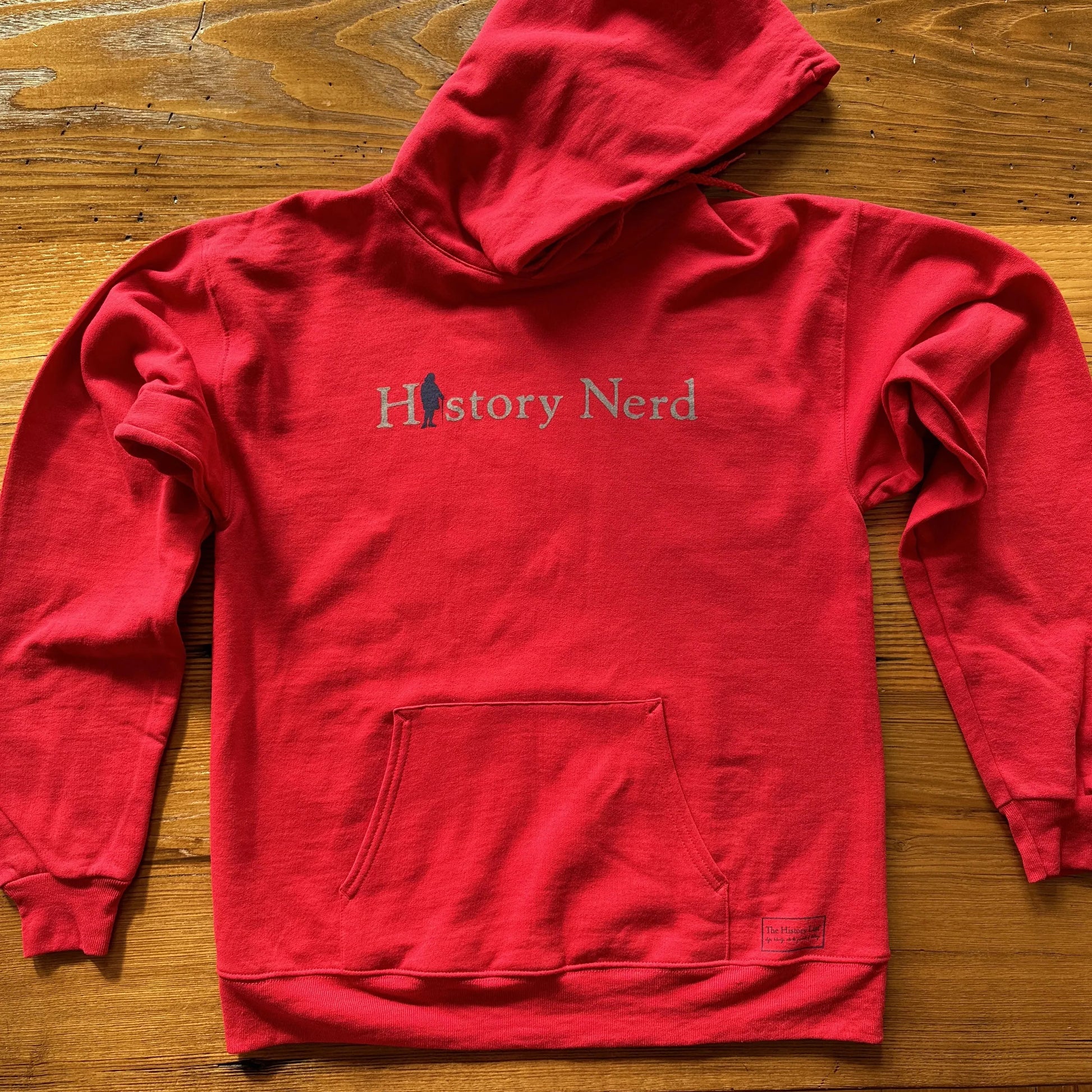 HISTORY NERD® Pullover sweatshirt with Ben Franklin in deep red color from The History List store