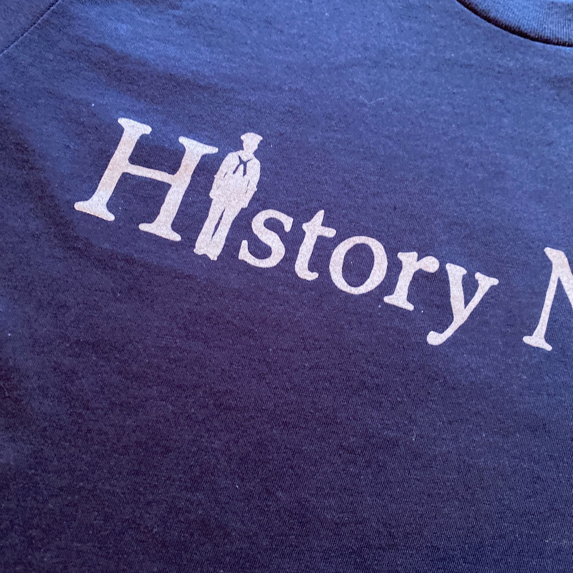 Front Close-up “History Nerd” Pearl Harbor shirt with WWII sailor and historic flag from the History List Store