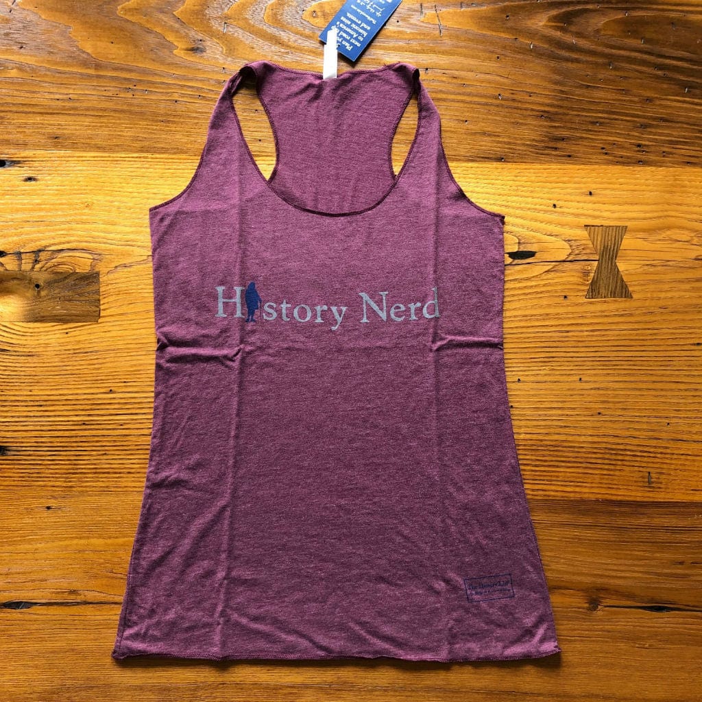Maroon "History Nerd" Tank top with Ben Franklin from The History List Store