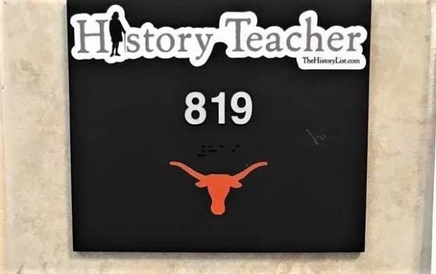 "History Teacher" with Ben Franklin sticker from The History List Store