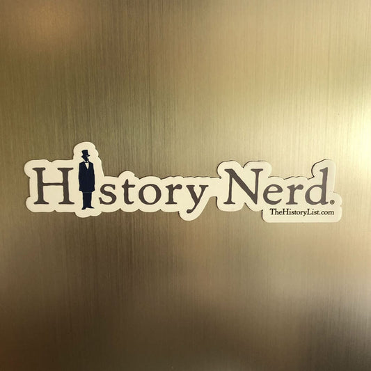 "History Nerd" magnet with Abraham Lincoln from The History List Store