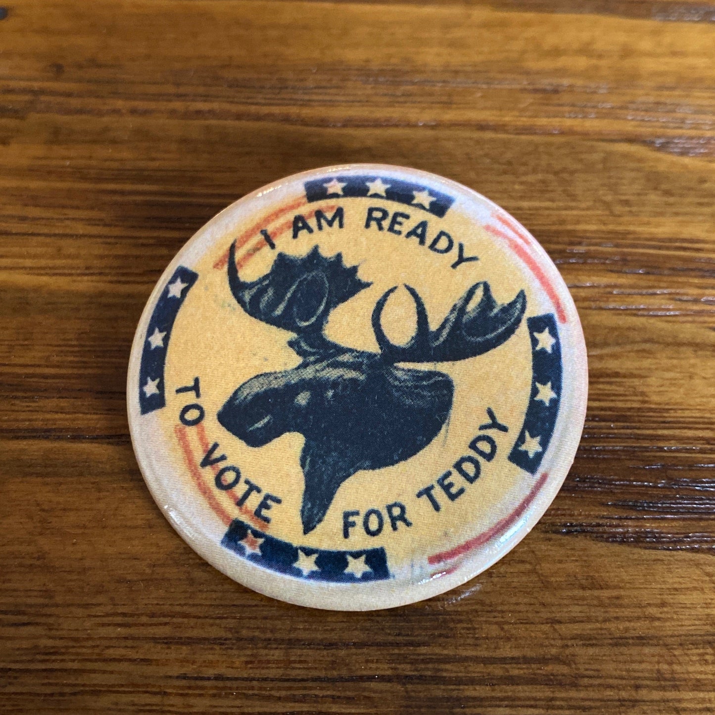 Teddy Roosevelt “I’m ready to vote for Teddy” presidential campaign button