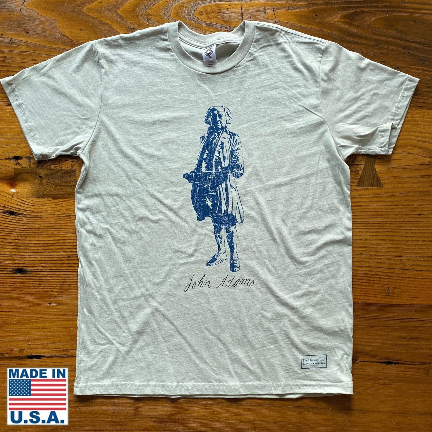 John Adams "Signature Series" Shirt in Silver from The History List Store.