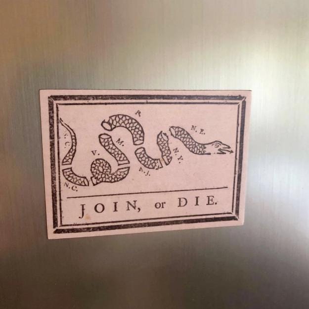 "Join or Die" Magnet from The History List Store