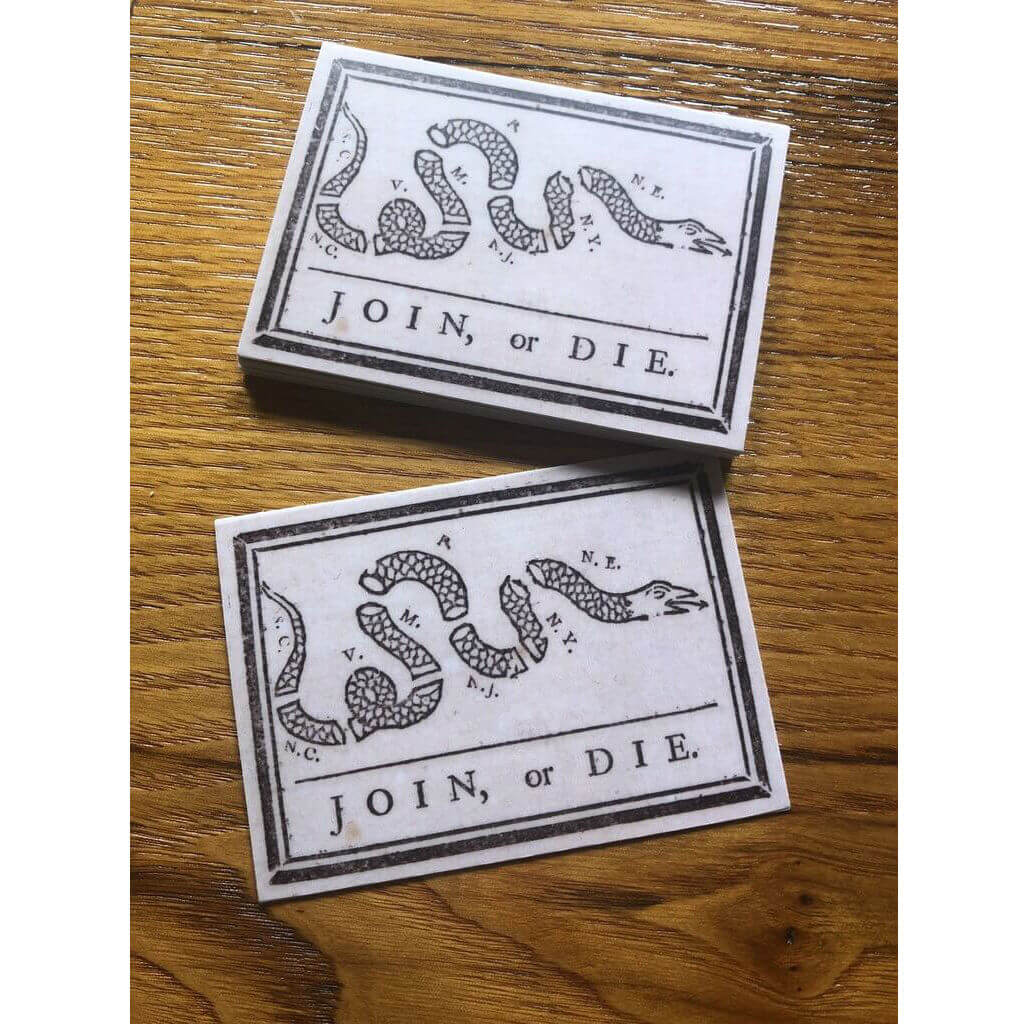 "Join or Die" Sticker from The History List Store