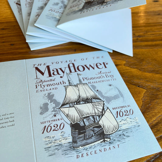 "The Voyage of the Mayflower" Note cards with envelopes - Set of 6