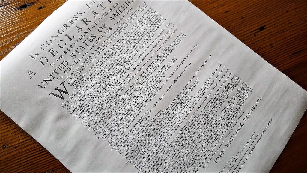 "Declaration of Independence" printed by John Dunlap (Philadelphia) from The History List Store