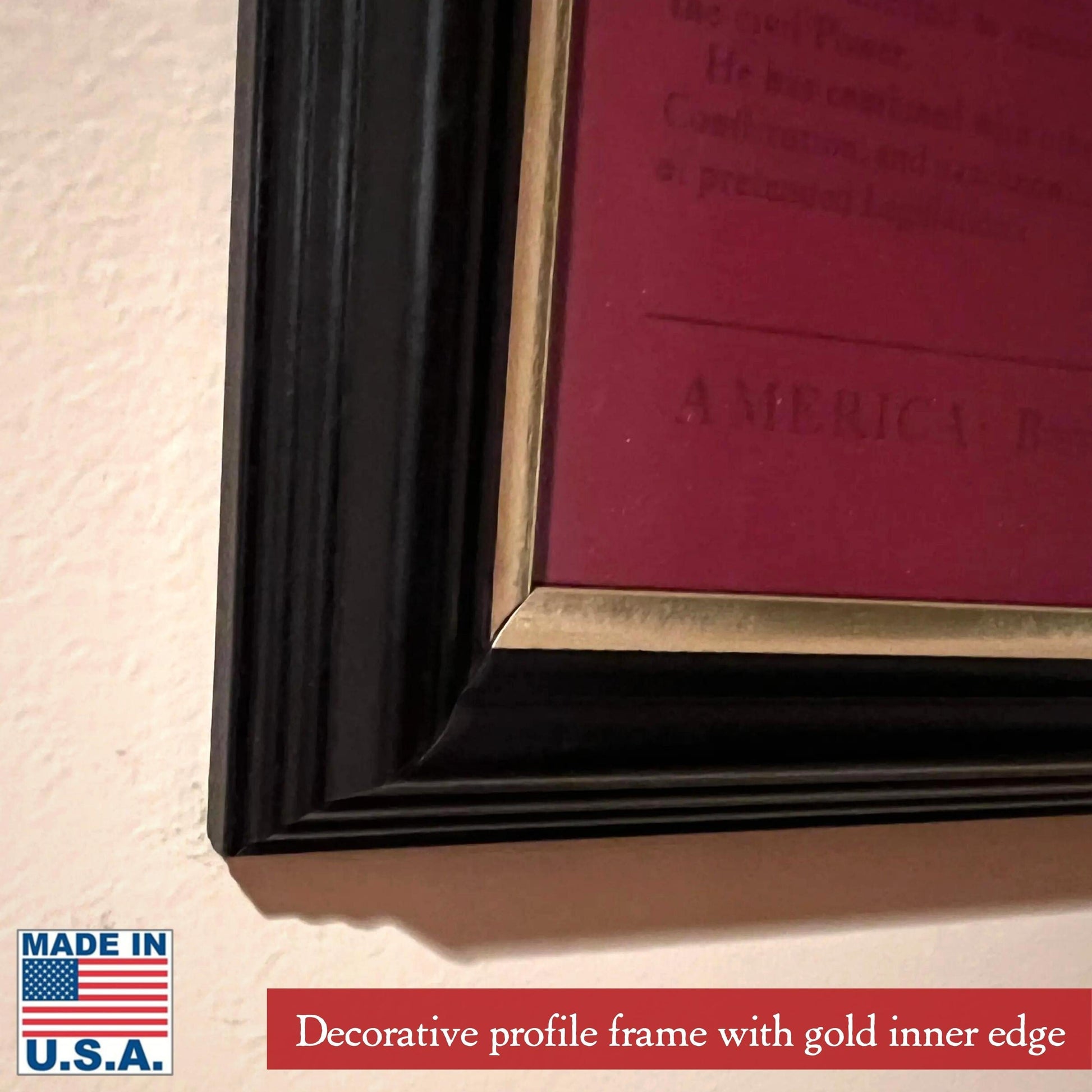 Edge of gold inner edge frame of "Proclaim Liberty” on a Boston broadside of the Declaration of Independence from The History List store