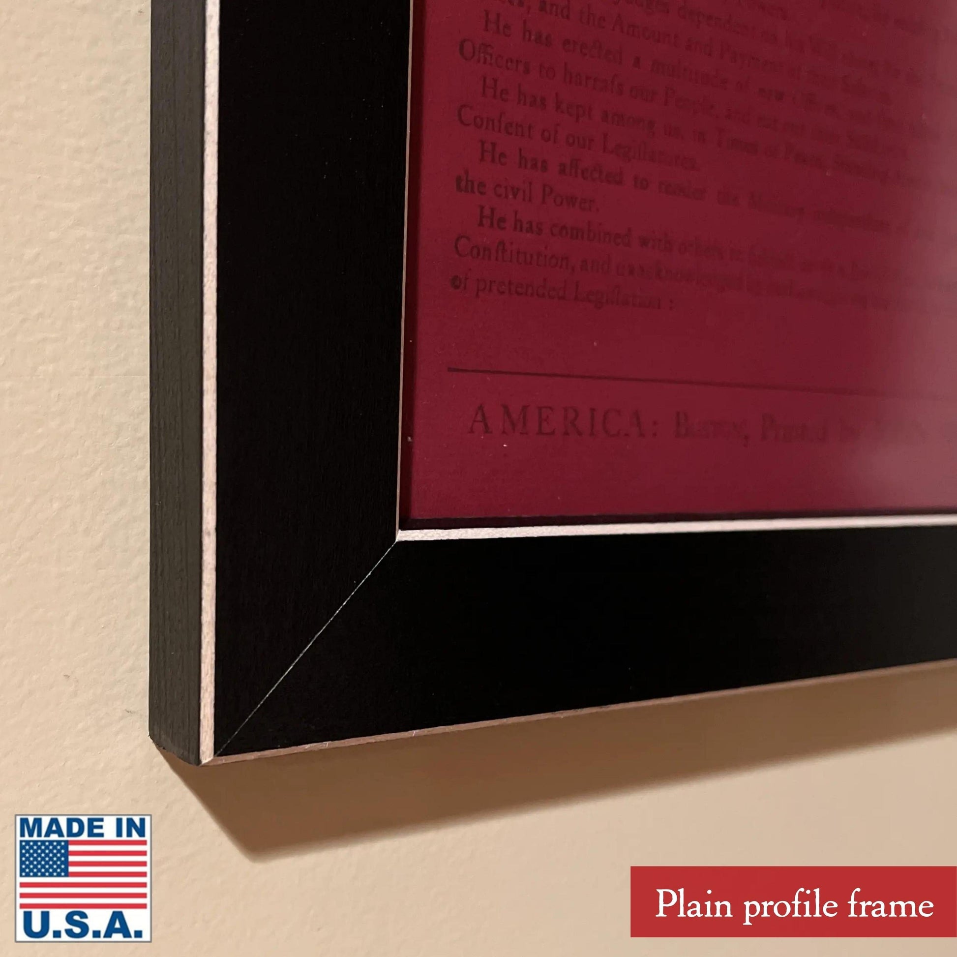 Edge of plain profile frame of "Proclaim Liberty” on a Boston broadside of the Declaration of Independence from The History List store