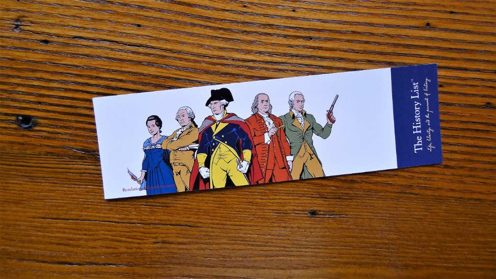 "Revolutionary Superheroes" with George Washington Bookmark from The History List Store