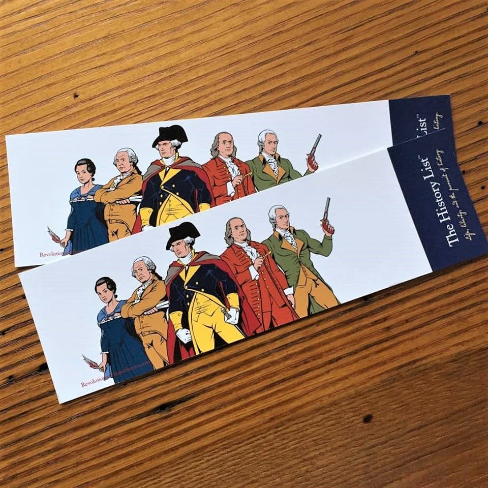 "Revolutionary Superheroes" with George Washington Bookmark from The History List Store