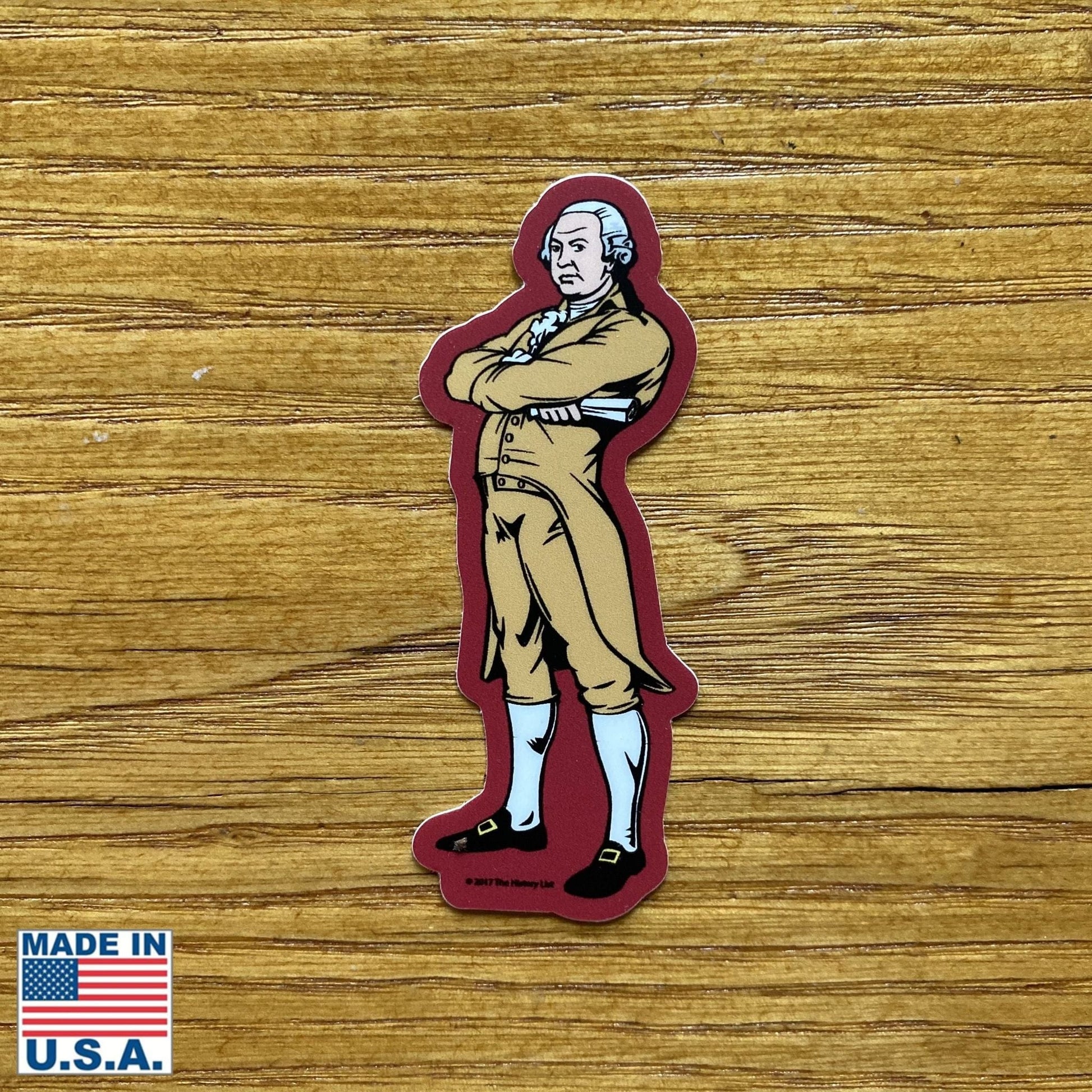 John Adams Sticker from the History List Store