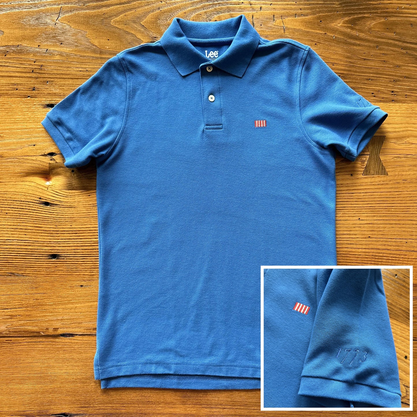 "Sons of Liberty" Embroidered shirt with 1773 on the sleeve — Royal blue — Only one in Medium
