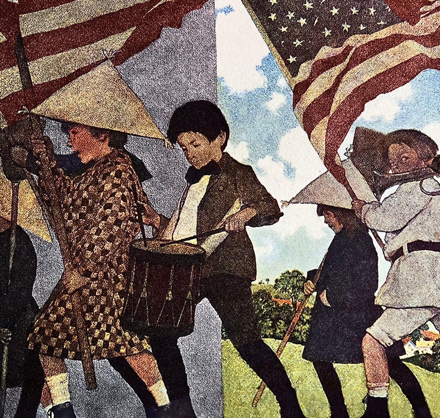 Close-up of drummer boy in Star-Spangled Banner Illustration and Verse — Card from The History List store