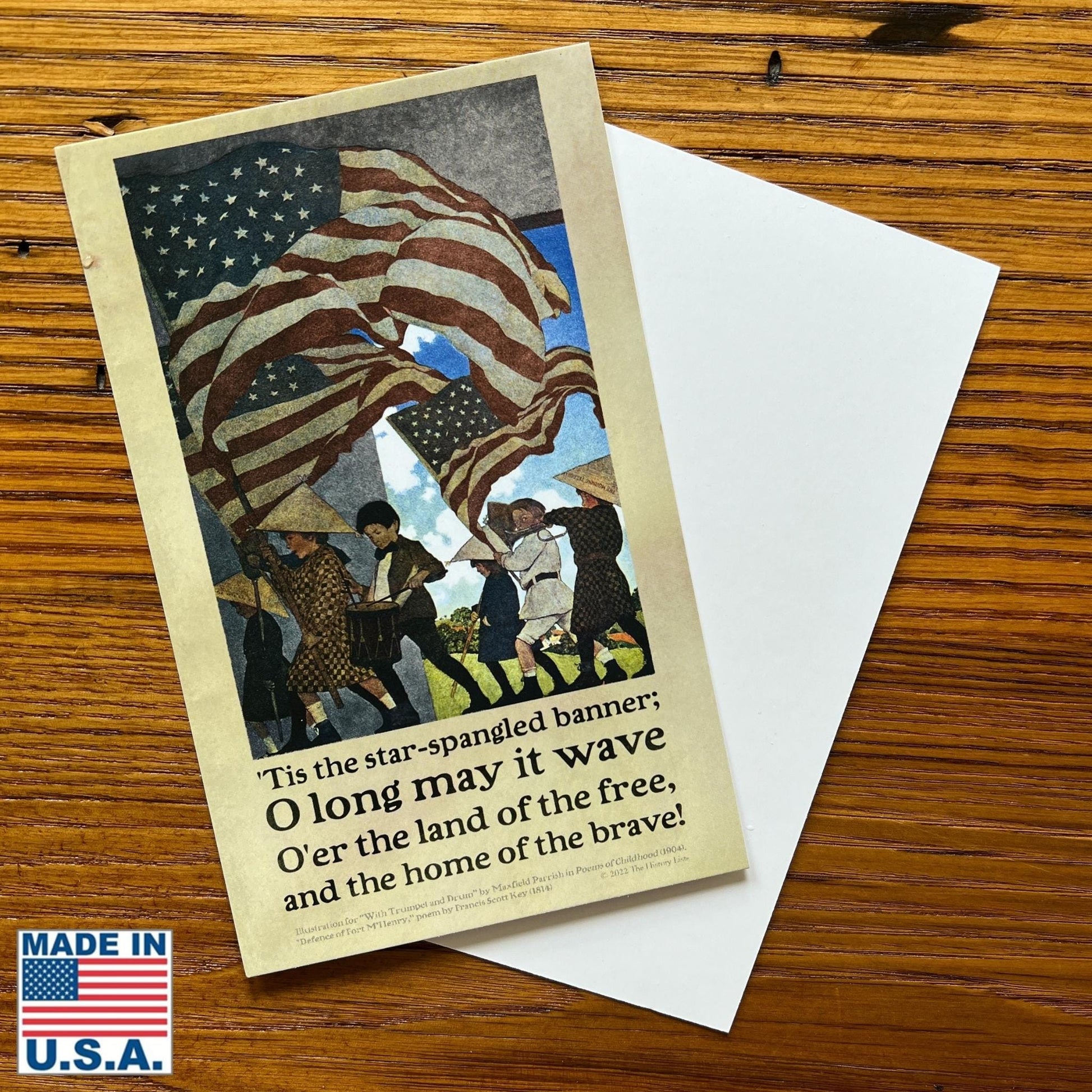 Star-Spangled Banner Illustration and Verse - Card from The History List Store