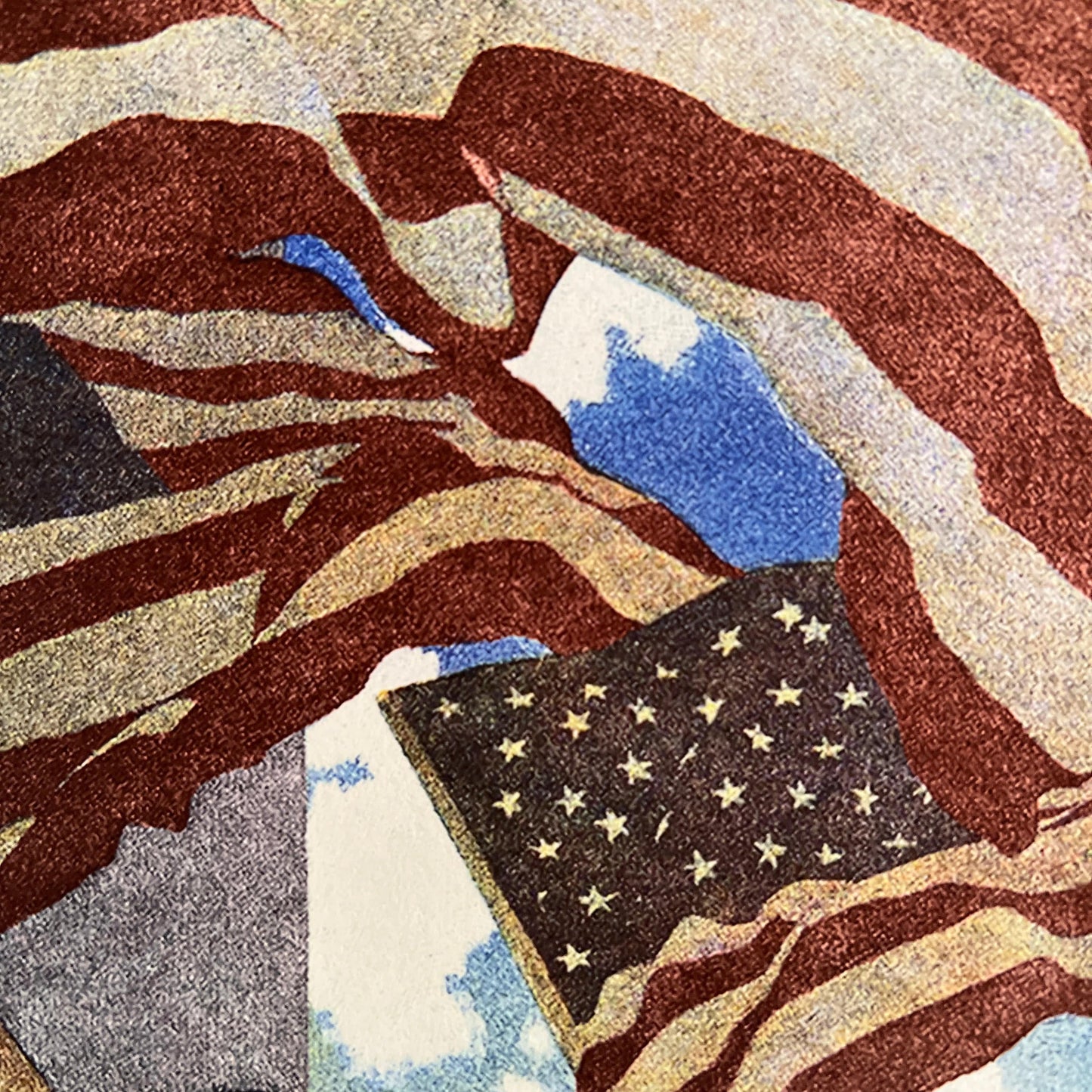 Close-up of US flag in Star-Spangled Banner Illustration and Verse — Card from The History List store