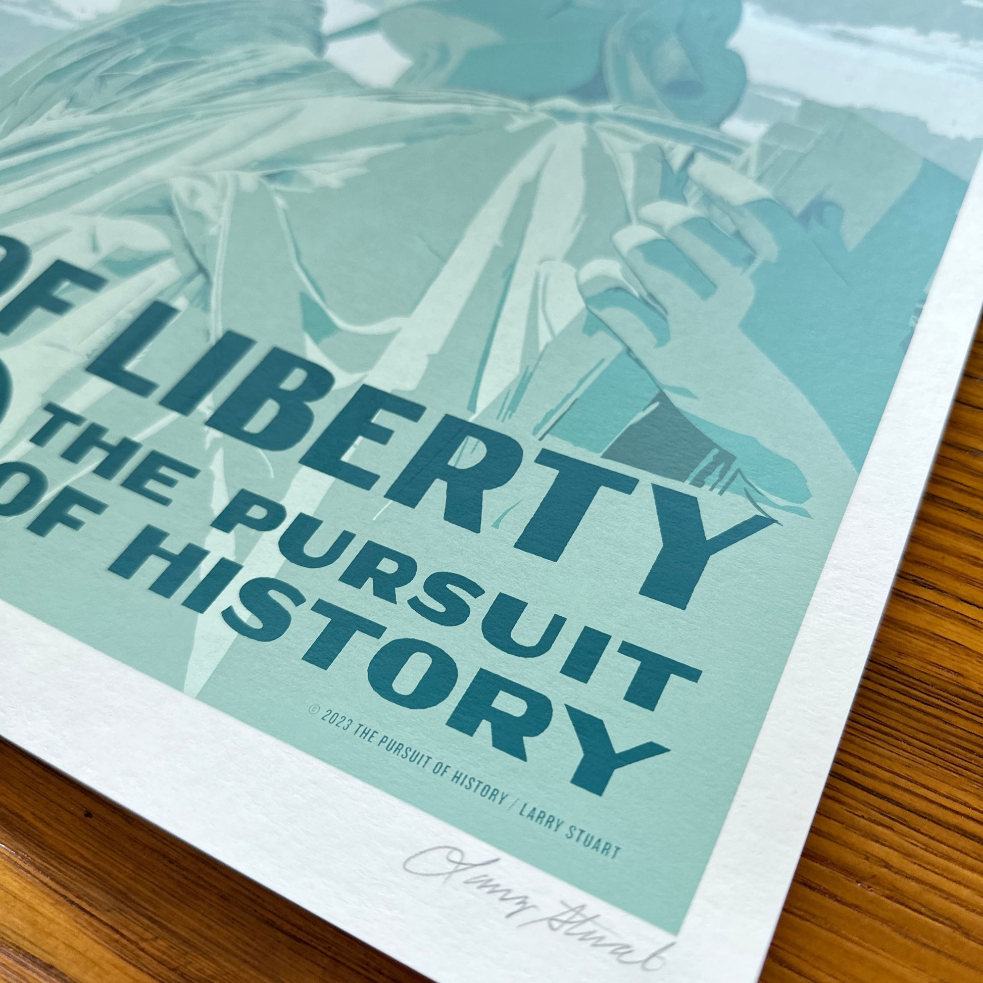 Artist's signature in the Statue of Liberty limited edition print  — Signed and numbered — Only 200 printed from The History List store