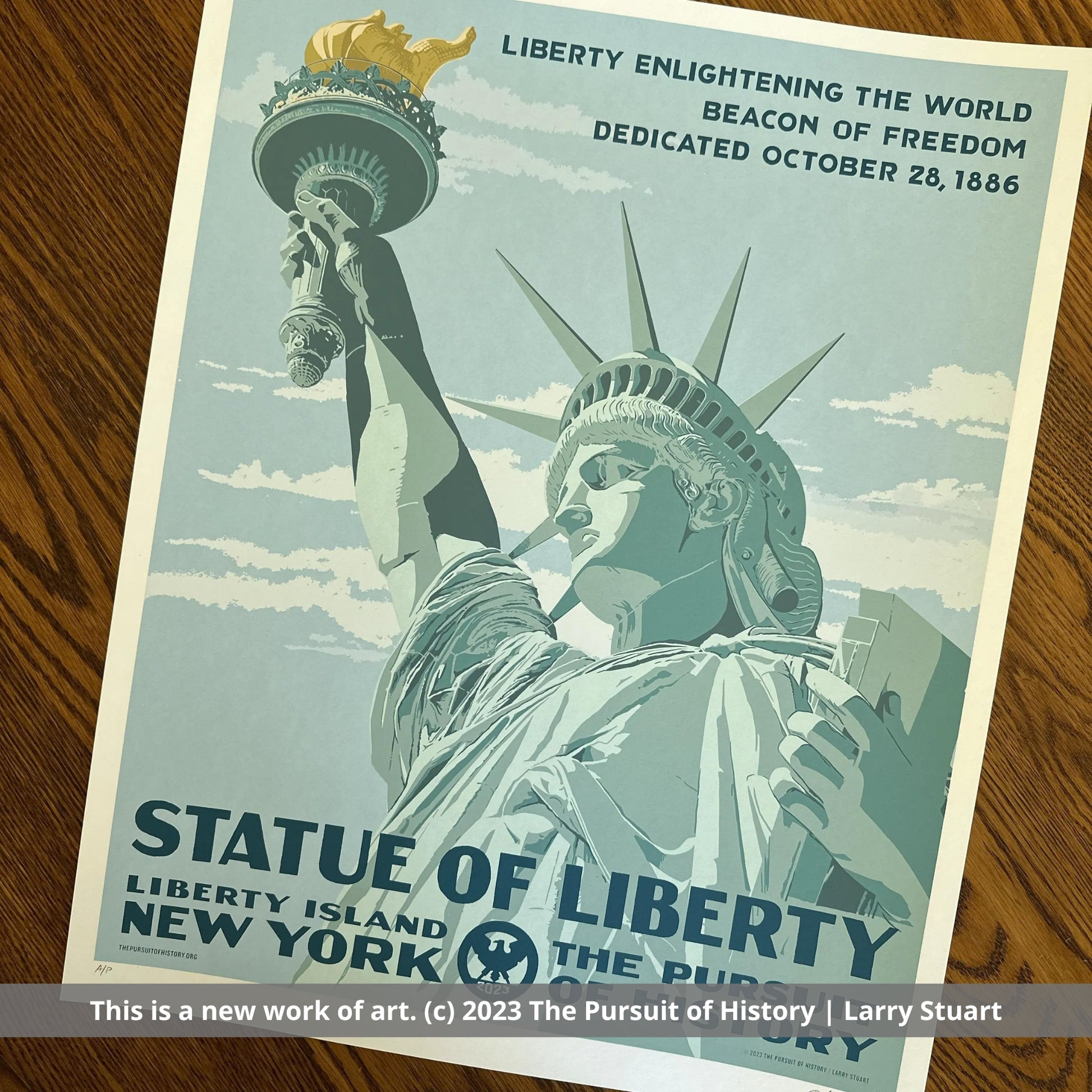 Statue of Liberty limited edition print  — Signed and numbered — Only 200 printed from The History List store