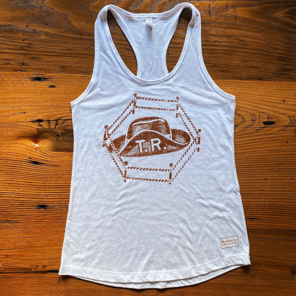 Teddy Roosevelt "Hat in the ring" presidential campaign Tank top for women- Very limited from The History List Store.
