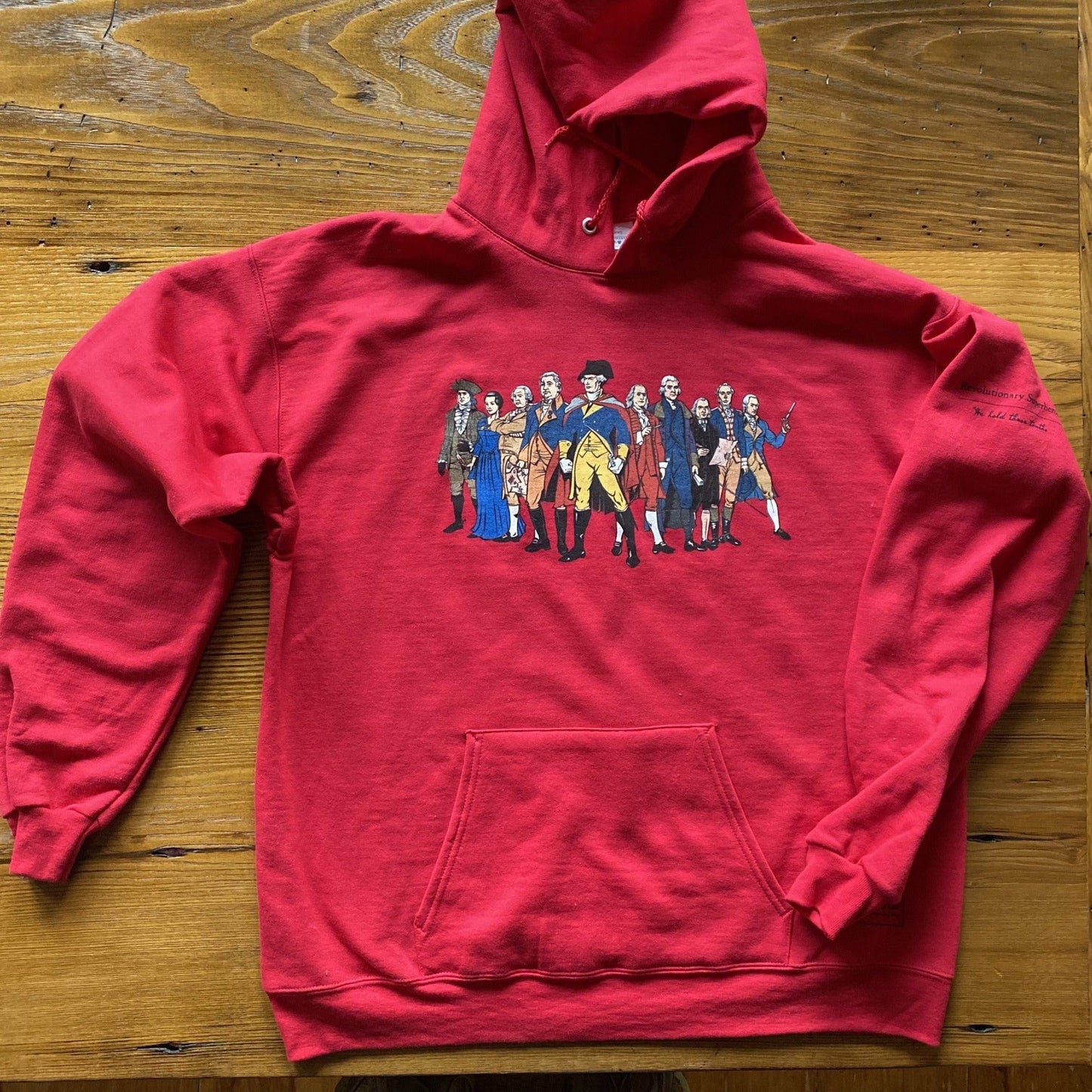 Deep Red Ten "Revolutionary Superheroes" Hoodie and crewneck sweatshirt from the History List Store