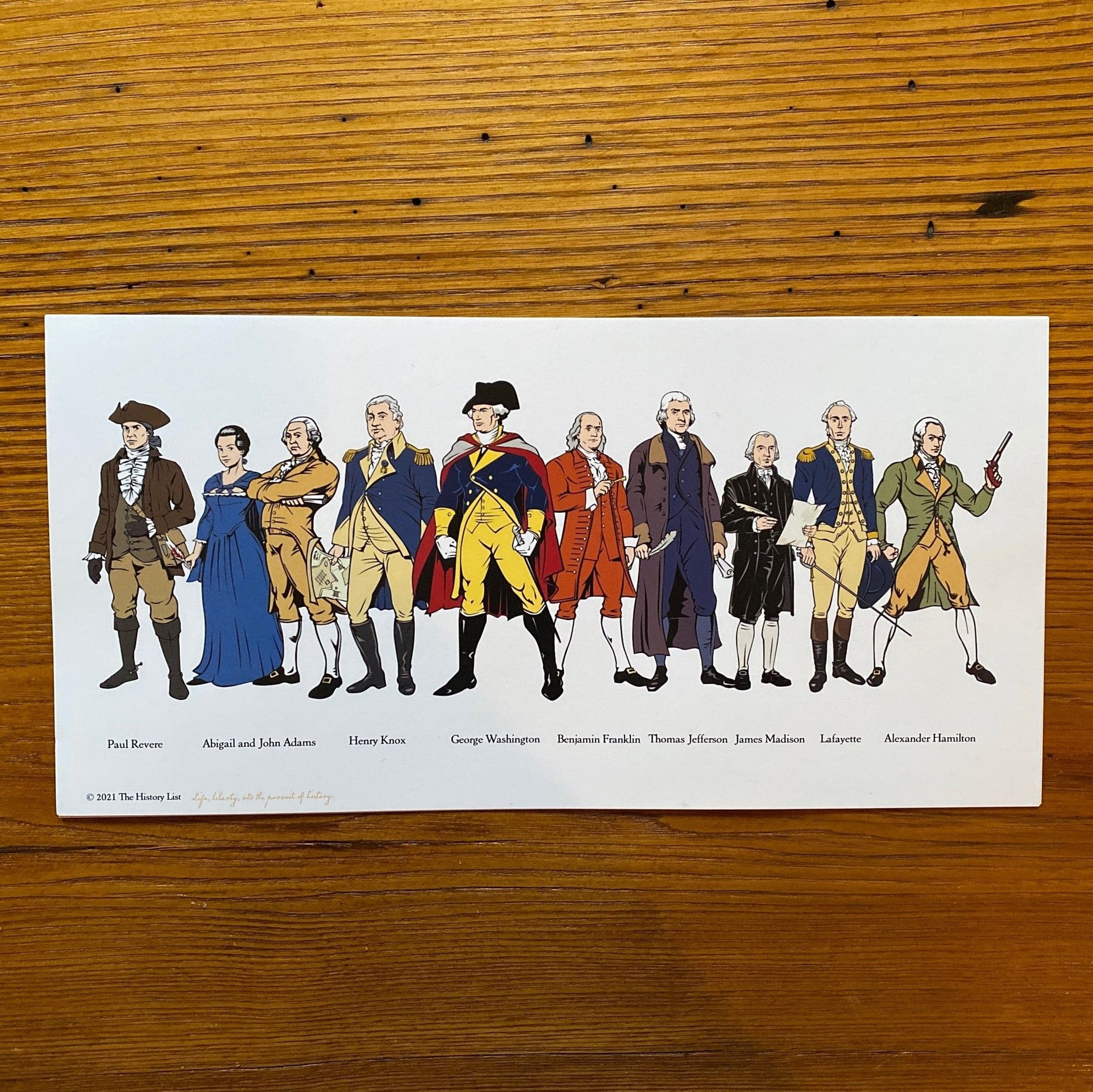 Ten "Revolutionary Superheroes" as a small poster from the History List Store