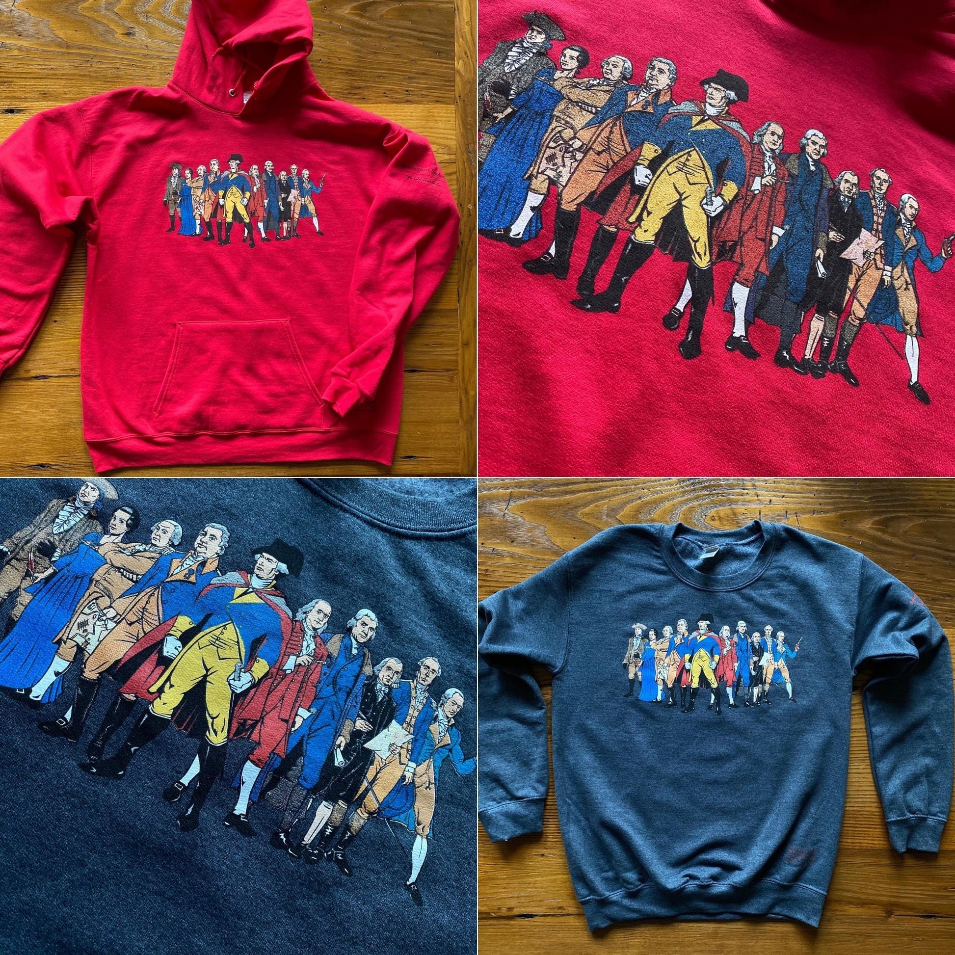 Ten "Revolutionary Superheroes" Hoodie and crewneck sweatshirt from the History List Store