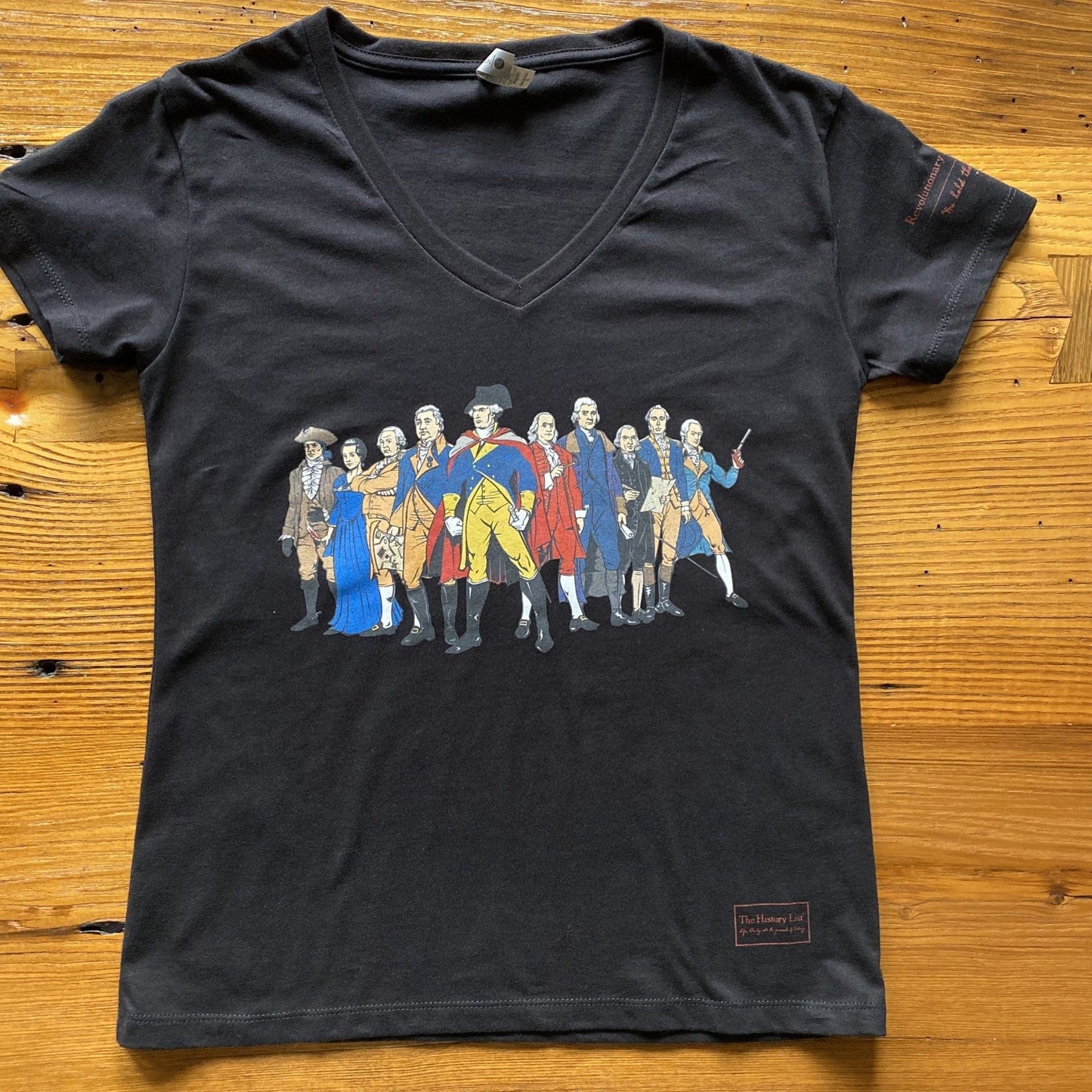 Ten "Revolutionary Superheroes" V-neck shirt from the History List Store