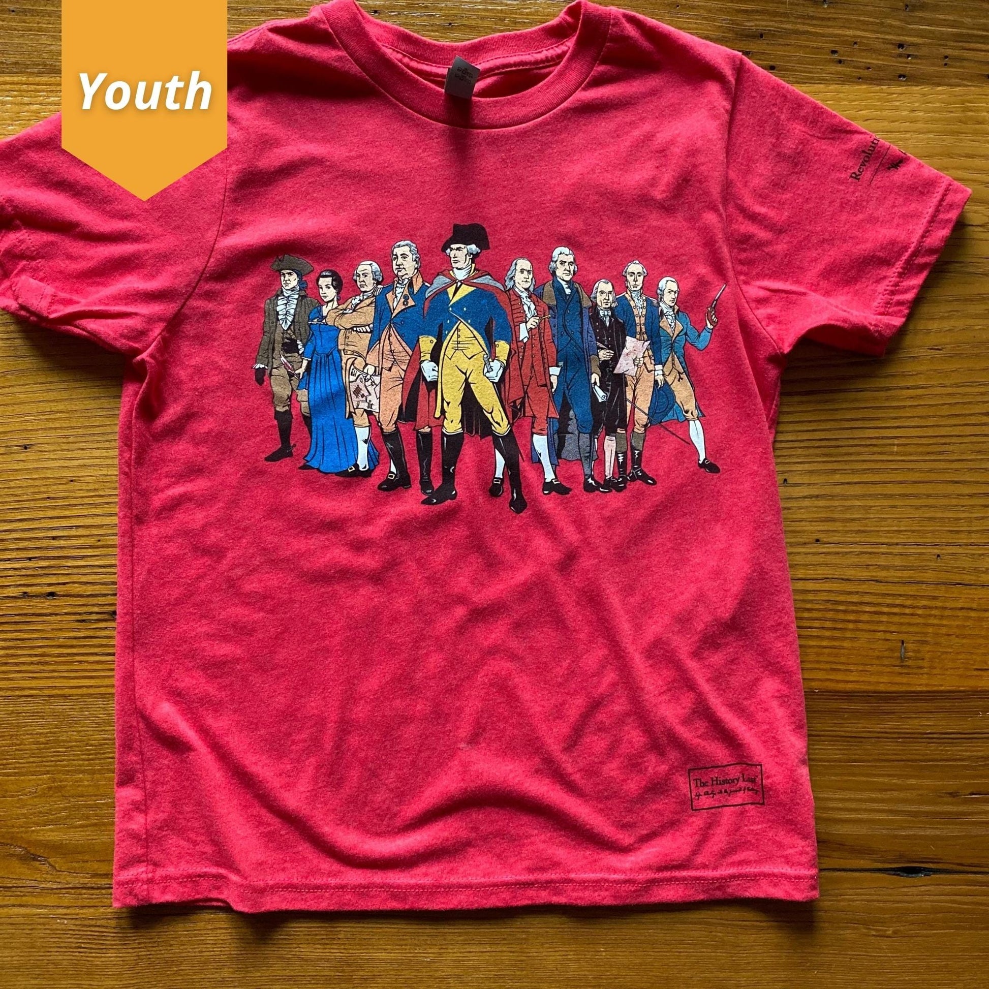 Ten "Revolutionary Superheroes" Shirt in Youth sizes from the History List store