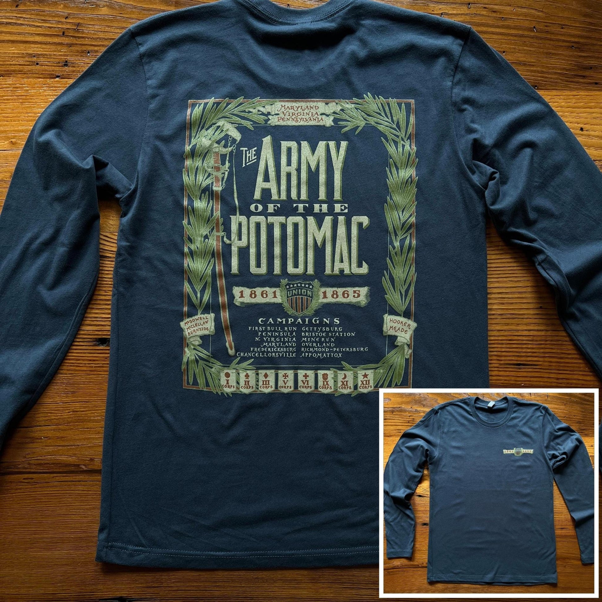 "The Army of the Potomac" Long-sleeved shirt from The History List store