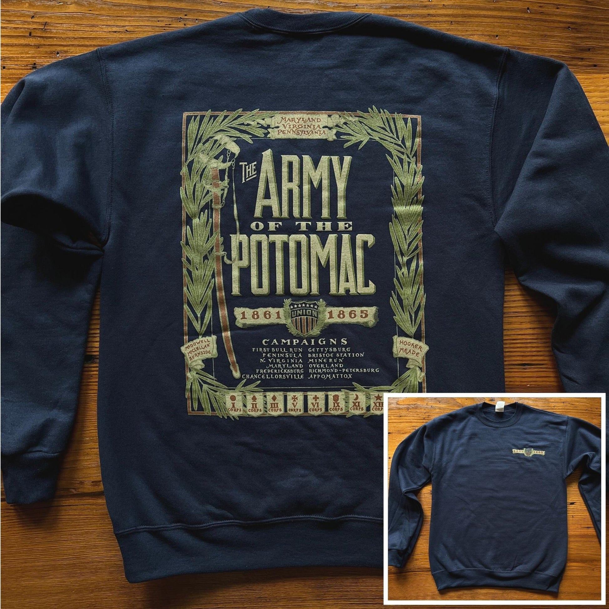 "The Army of the Potomac" Crewneck sweatshirt from The History List store