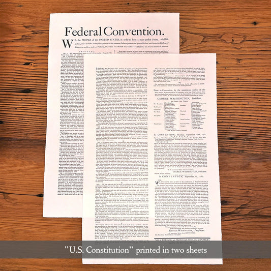 "United States Constitution" from the Printing Office of Edes & Gill in Boston - Pre-ratification, with letter from George Washington from The History List Store