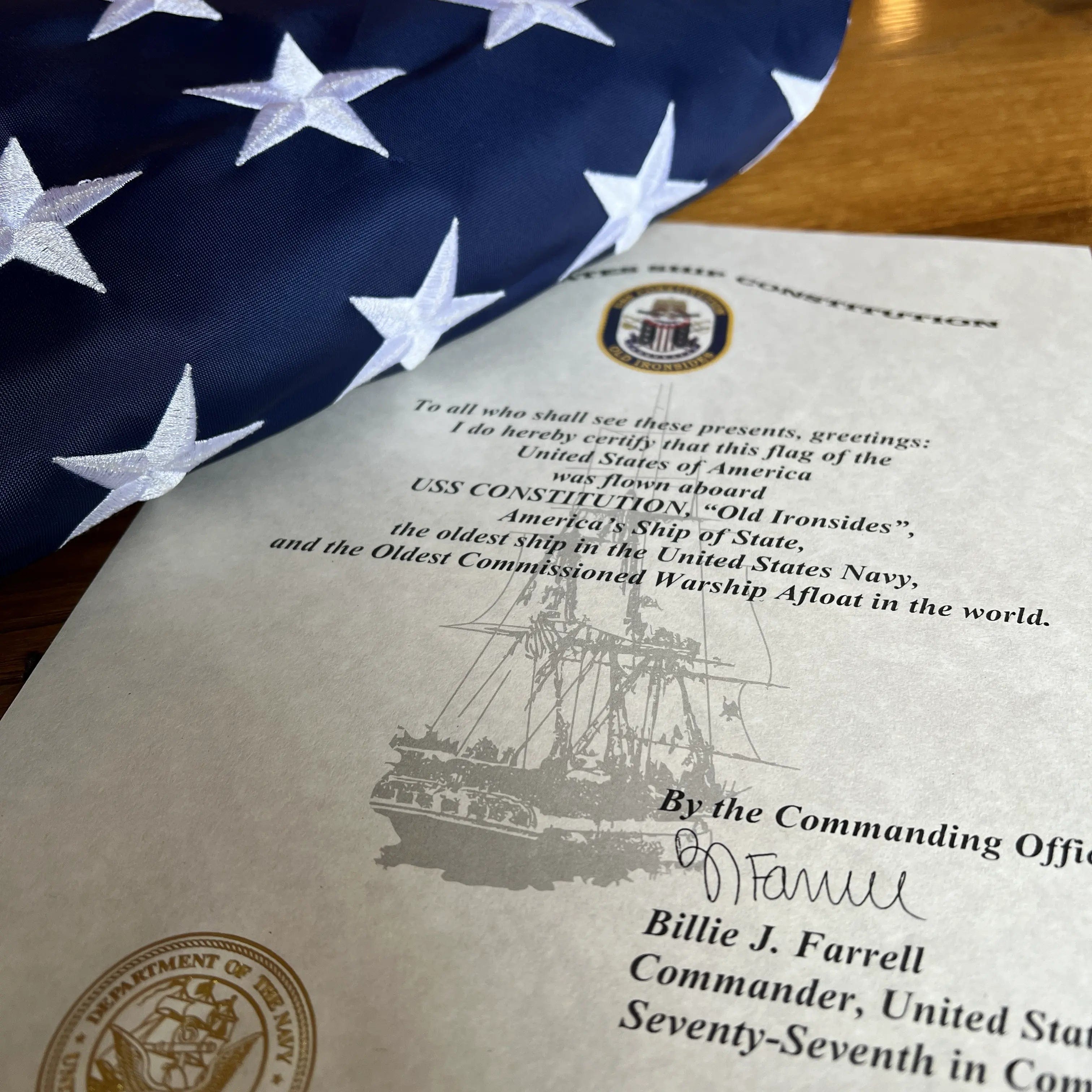Constitutional Flags American Flag flown over USS Constitution – The History List
