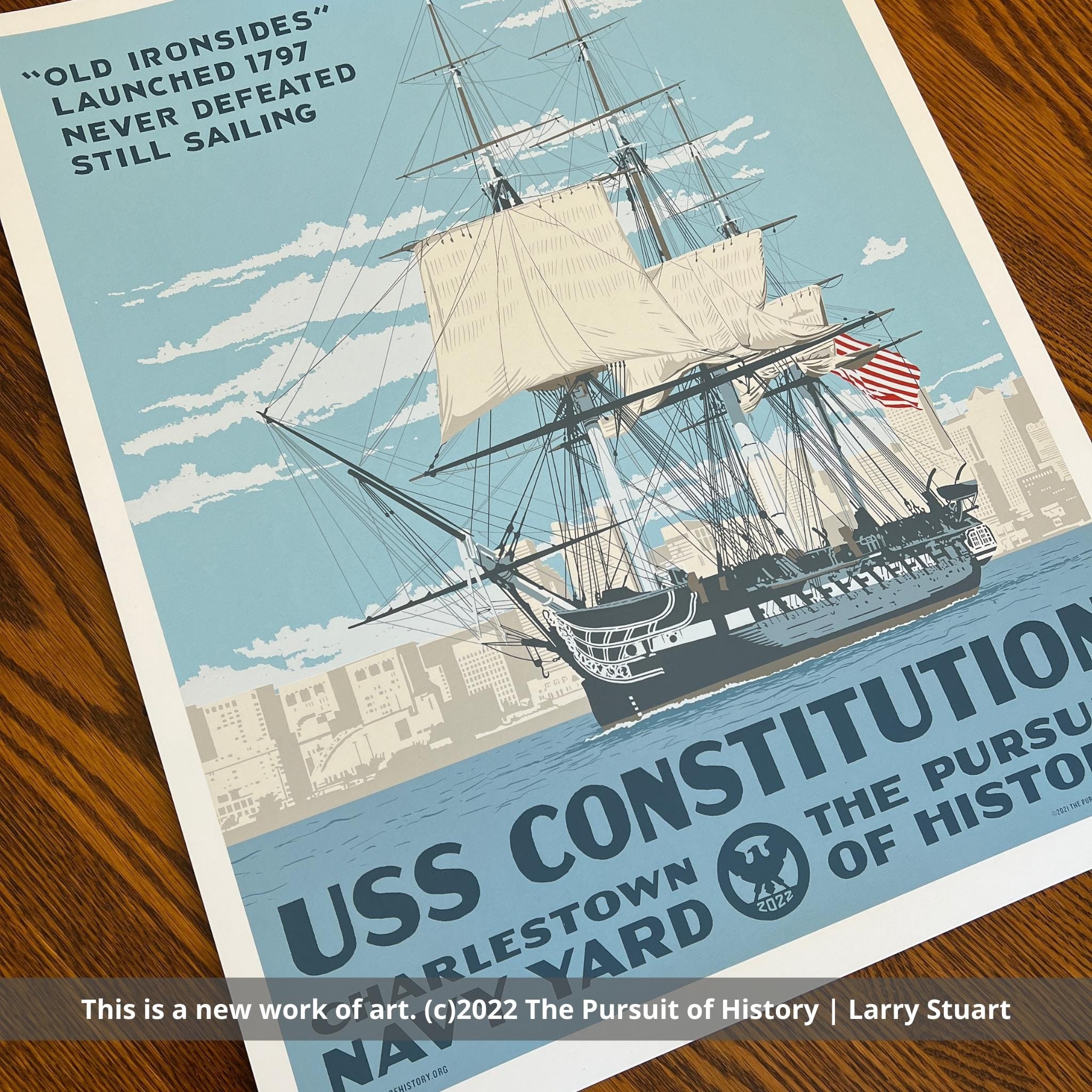 Larry Stuart's USS Constitution limited edition print — Signed and numbered — Only 200 printed from the History List Store