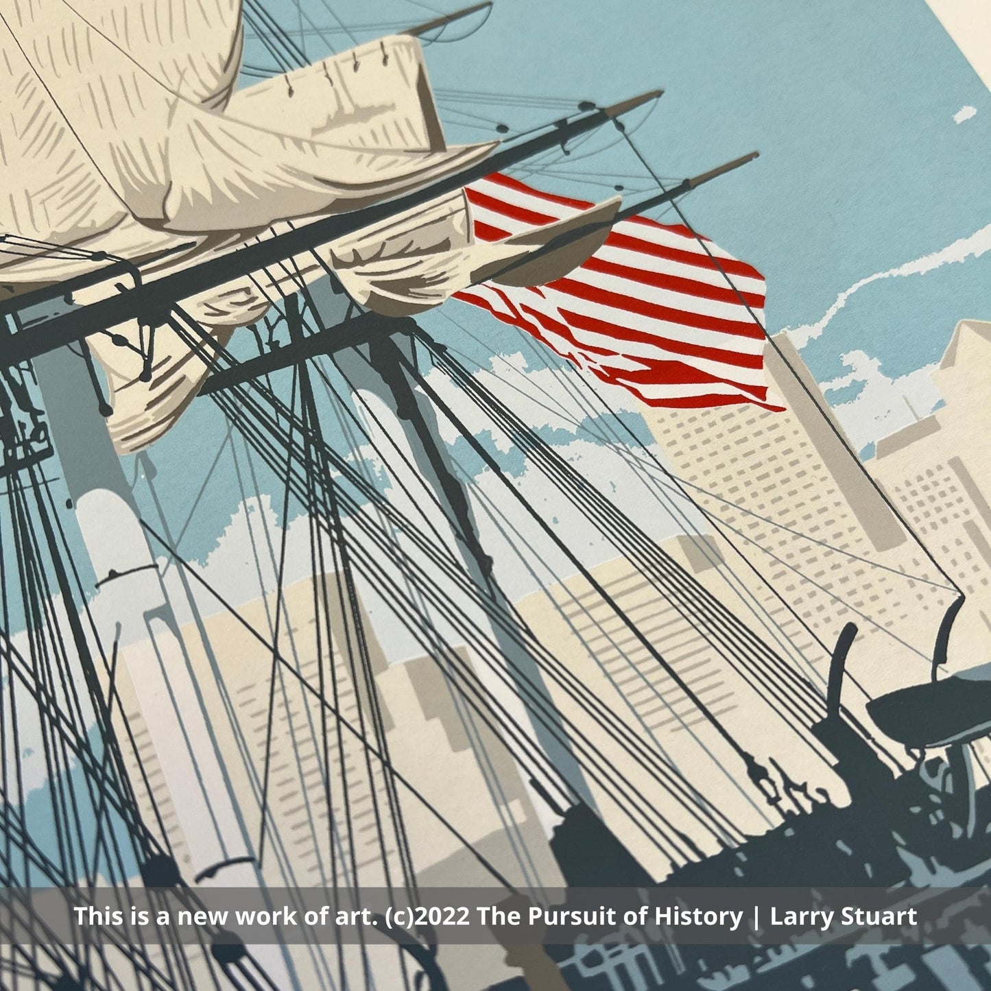 Close-up Print USS Constitution limited edition print — Signed and numbered — Only 200 printed from the History List Store