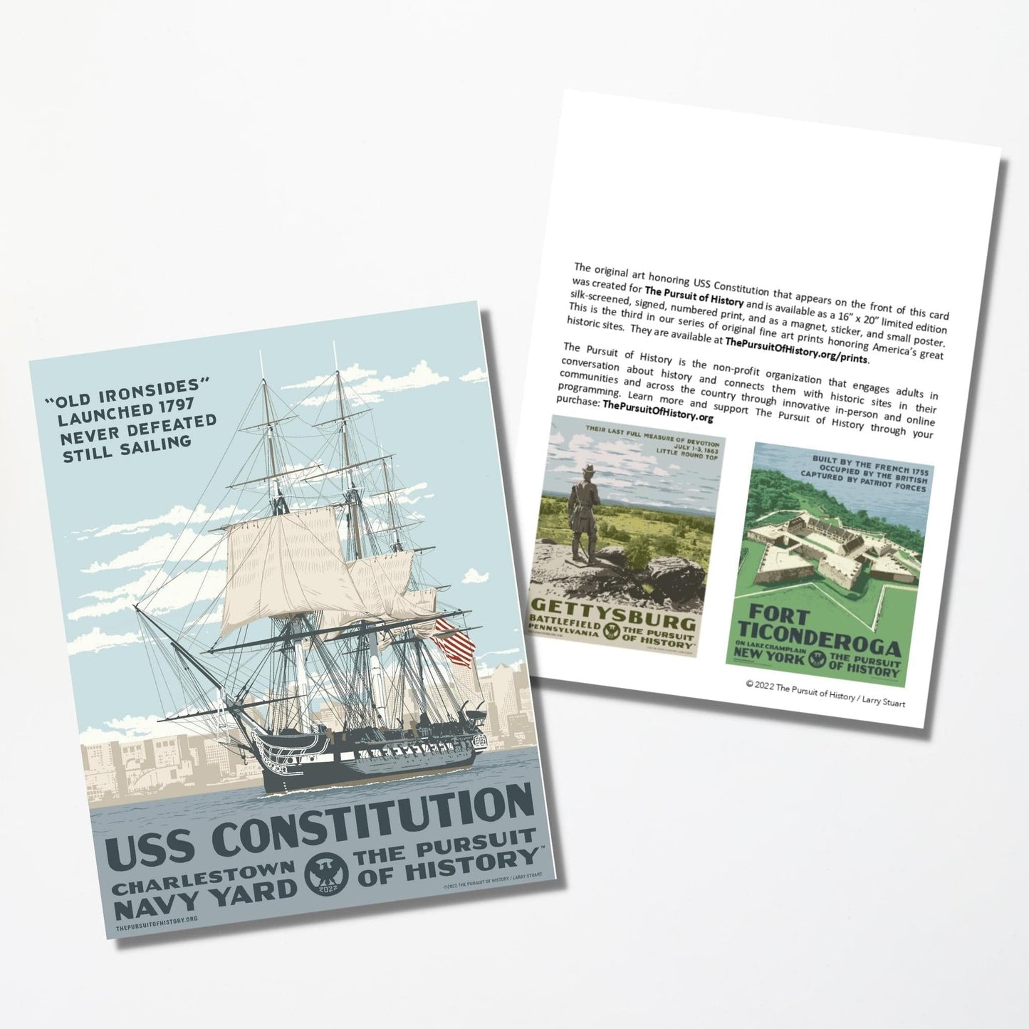 Front and Back of the USS Constitution from The History List store