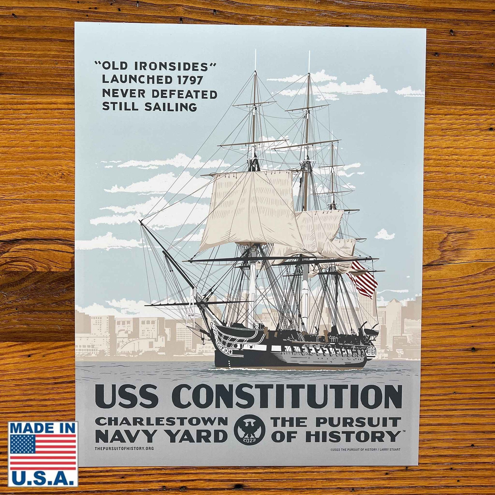 USS Constitution as a Small poster from The History List store