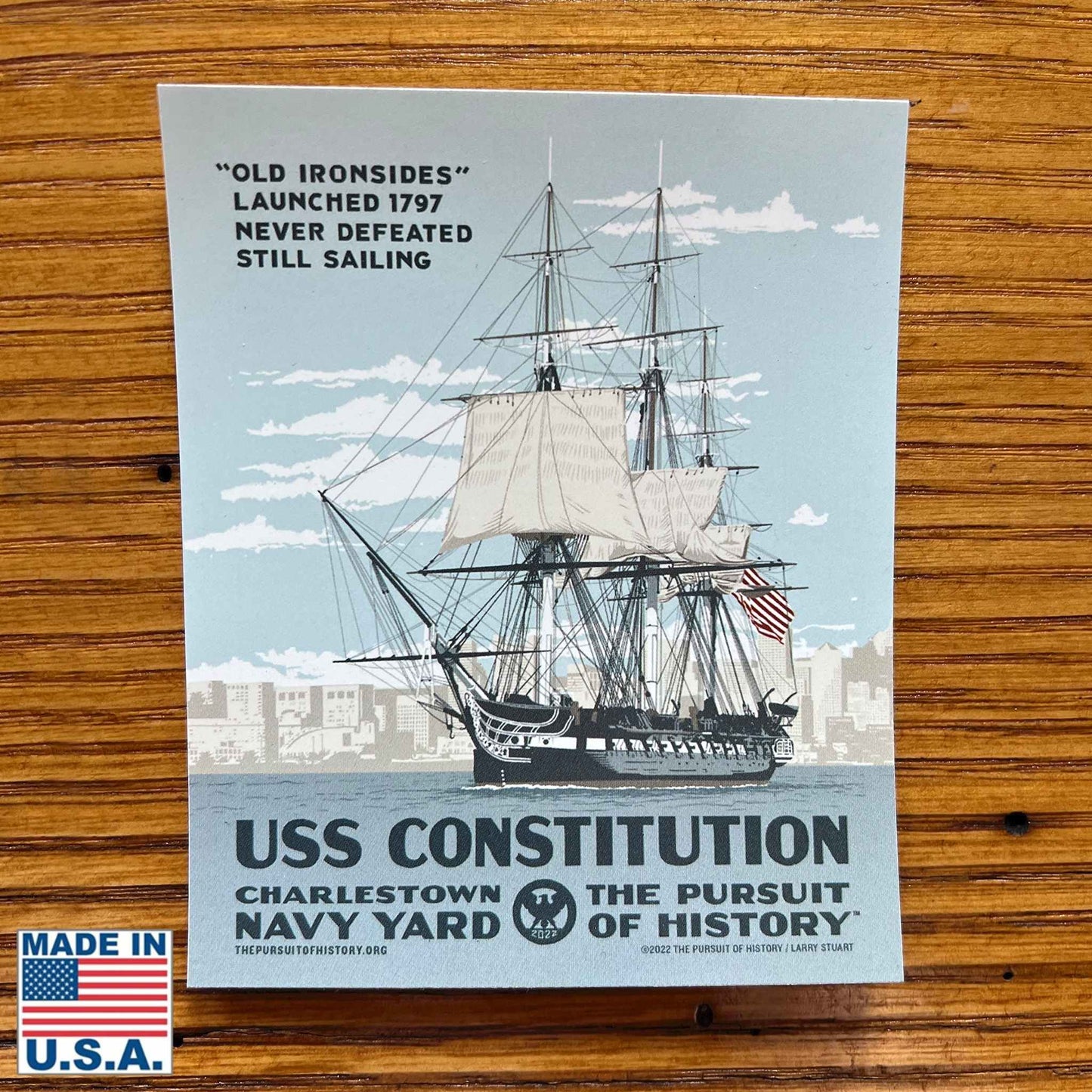 USS Constitution Sticker from The History List store