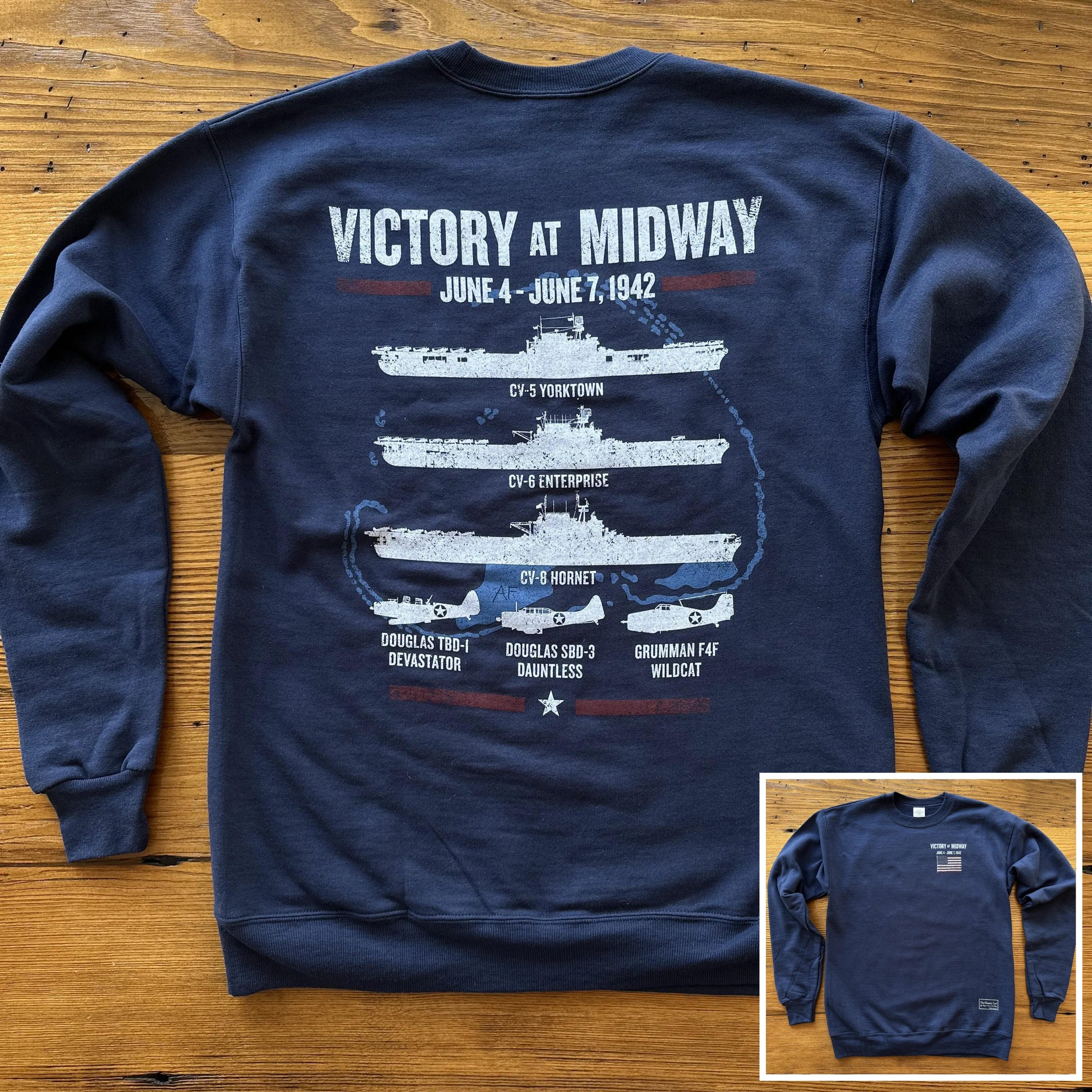 "Victory at Midway" Crewneck sweatshirt from The History List store