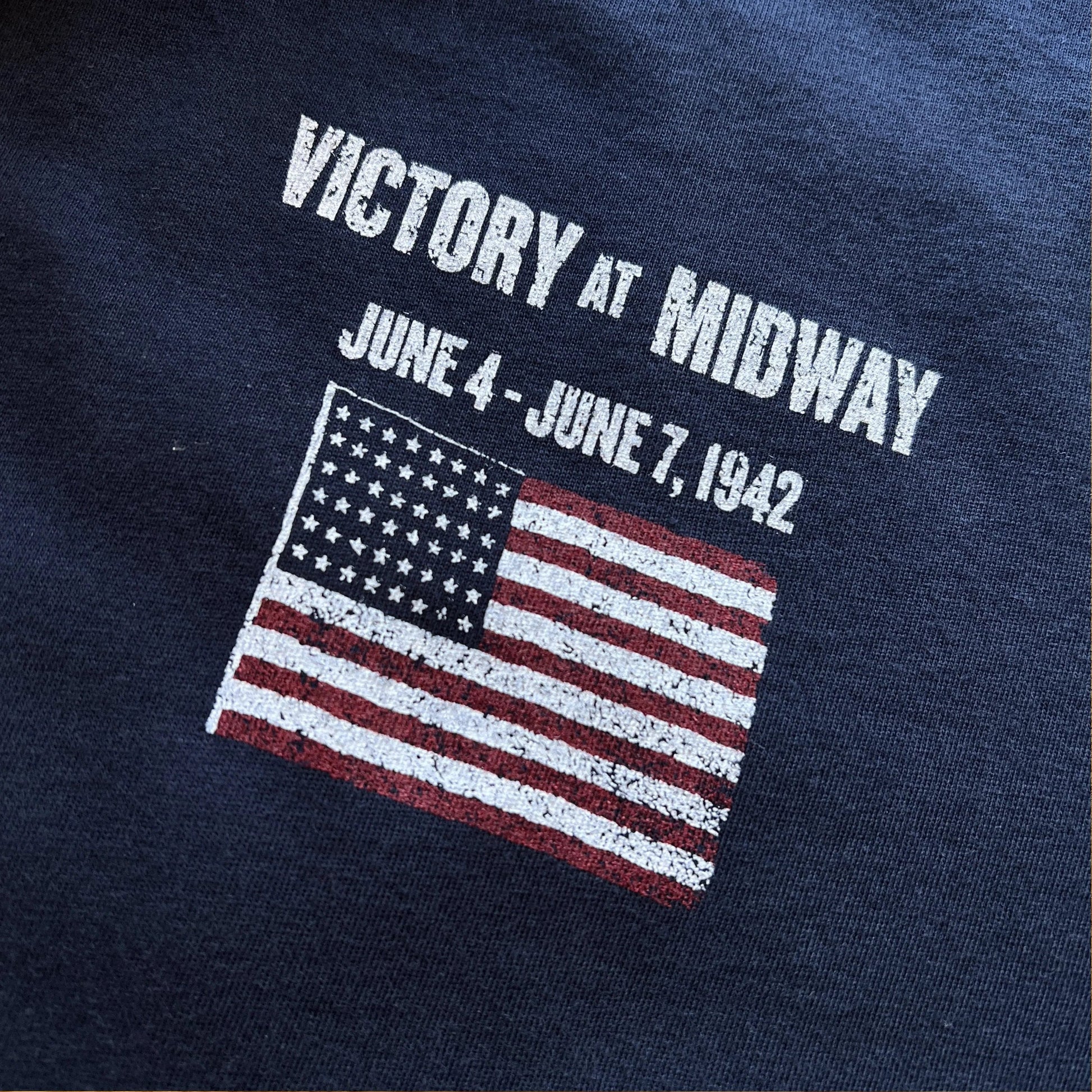 Front close-up of "Victory at Midway" Shirt from The History List store